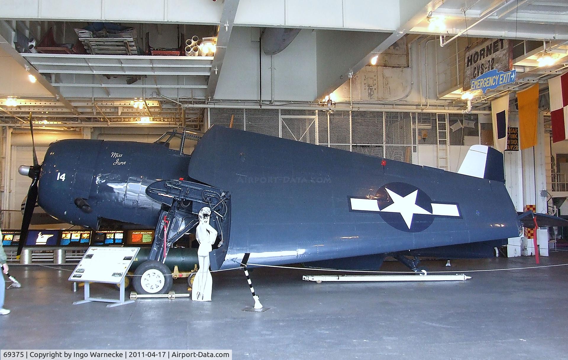 69375, 1958 General Motors TBM-3 Avenger C/N Not found (USN69375), Grumman (General Motors) TBM-3 Avenger at the USS Hornet Museum, Alameda CA