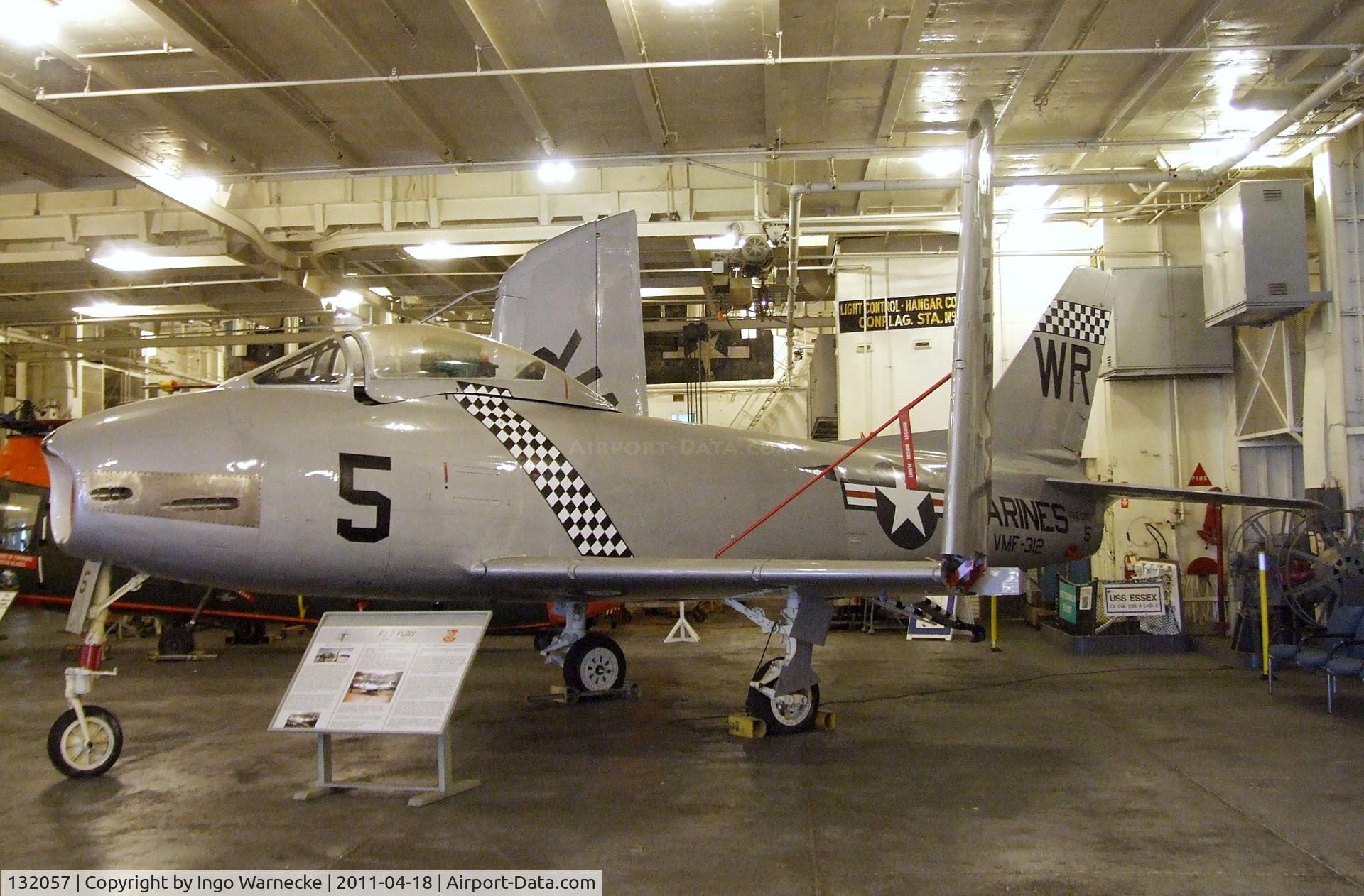 132057, North American FJ-2 Fury C/N Not found 132057, North American FJ-2 Fury at the USS Hornet Museum, Alameda CA