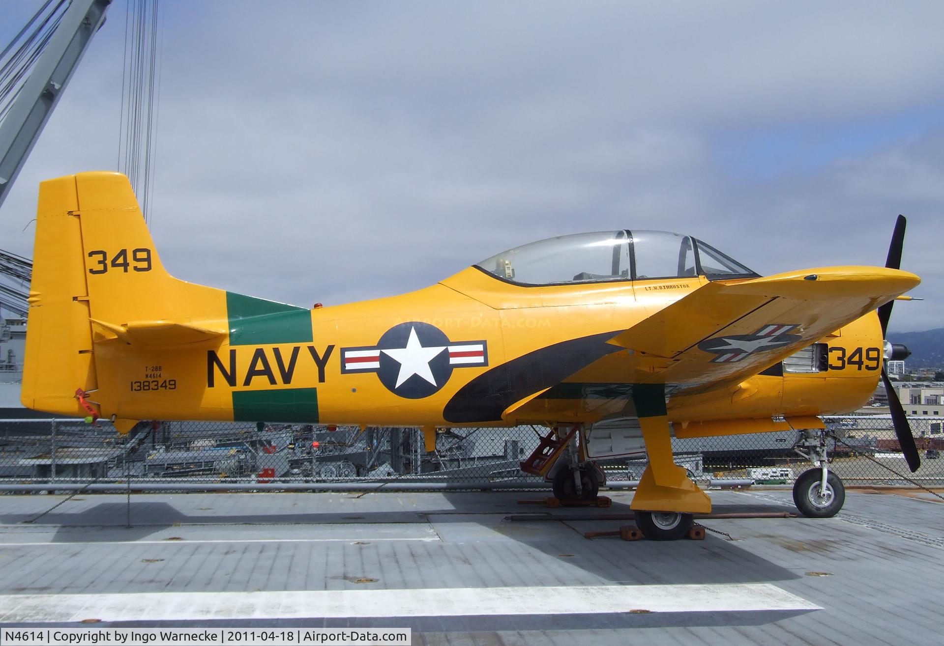 N4614, North American T-28B Trojan C/N 529263, North American T-28B Trojan at the USS Hornet Museum, Alameda CA