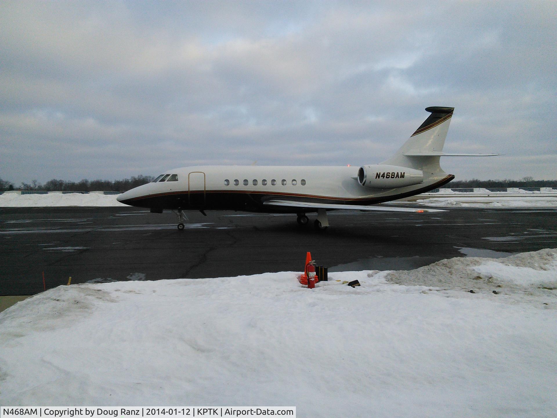 N468AM, 1999 Dassault Falcon 2000 C/N 74, At PTK, Jan 12, 2014 @ 1351Z