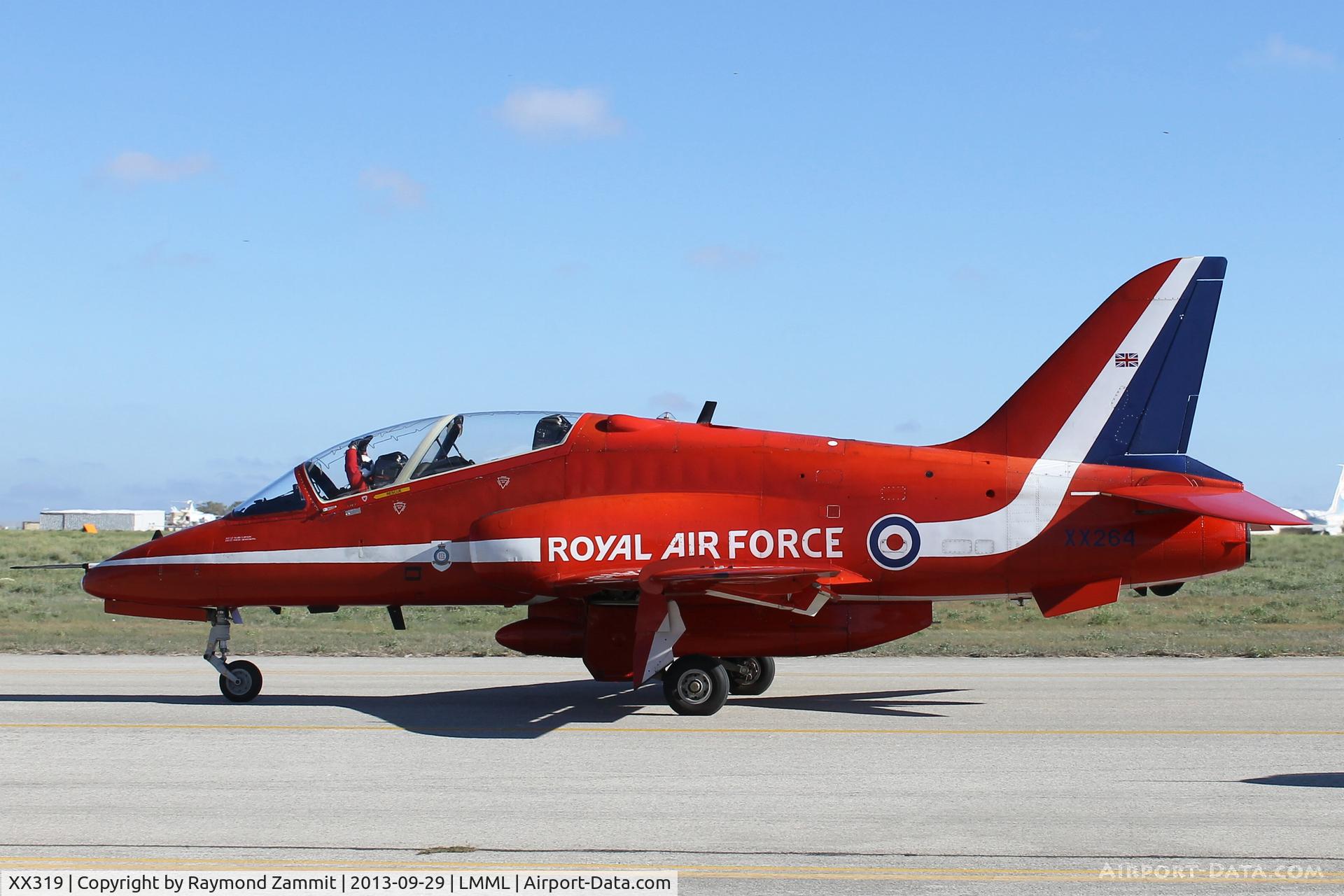 XX319, 1980 Hawker Siddeley Hawk T.1A C/N 162/312144, Hawk XX319 Red Arrows RAF