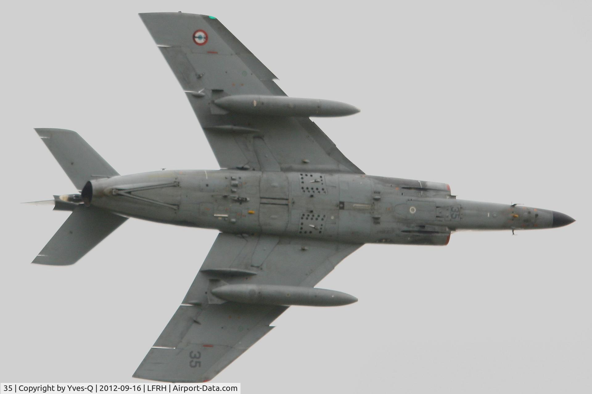 35, Dassault Super Etendard C/N 35, French Naval Aviation Dassault Super Etendard M (SEM), Solo display, Lann Bihoué Air Base (LFRH-LRT) Open day 2012.