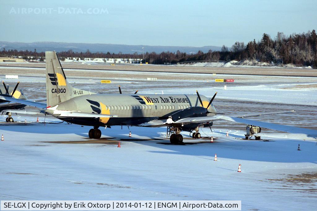SE-LGX, 1991 British Aerospace ATP C/N 2036, SE-LGX in OSL. Picture taken from the SAS museum