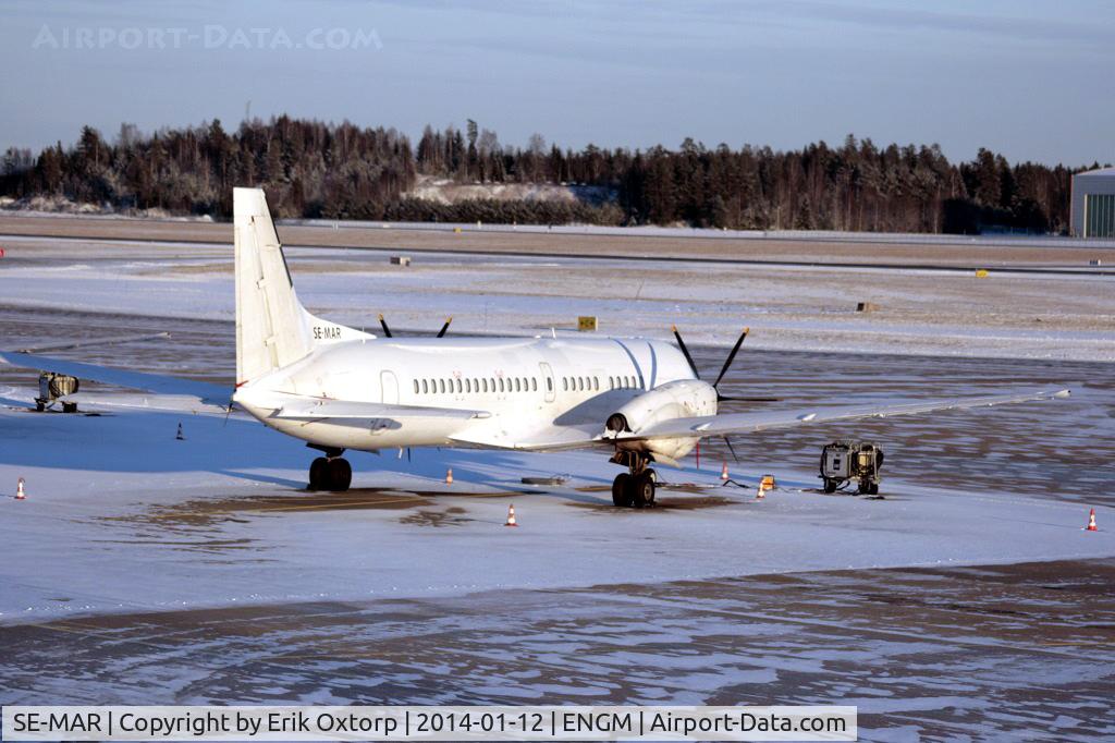 SE-MAR, 1993 British Aerospace ATP C/N 2053, SE-MAR in OSL. Picture taken from the SAS-museum