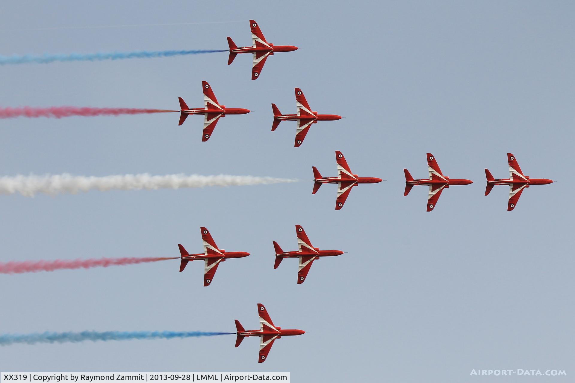 XX319, 1980 Hawker Siddeley Hawk T.1A C/N 162/312144, Red Arrows Hawks.