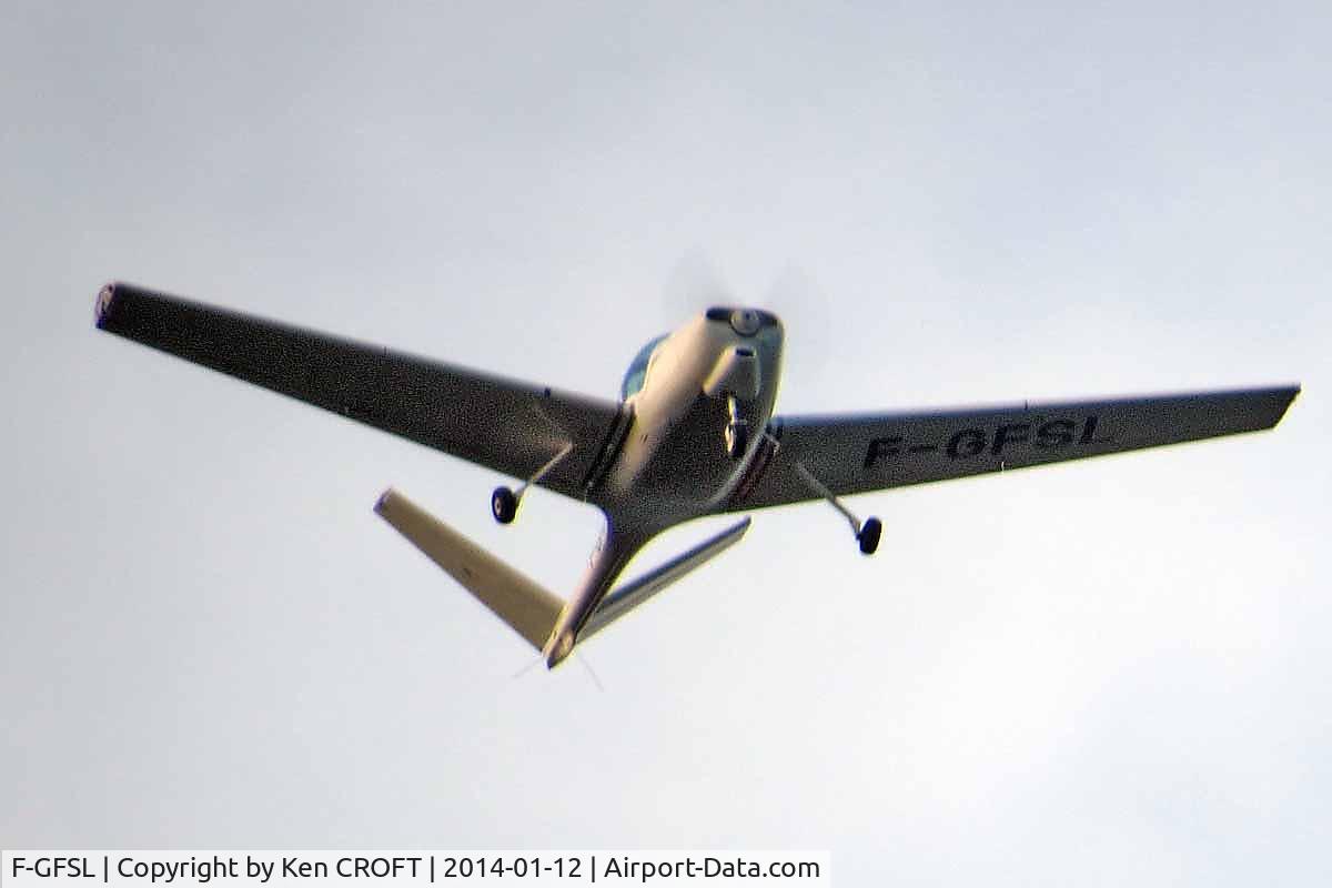 F-GFSL, Robin ATL C/N 92, See flying over St Sulpice d'Eymet, Dordogne France 12 January