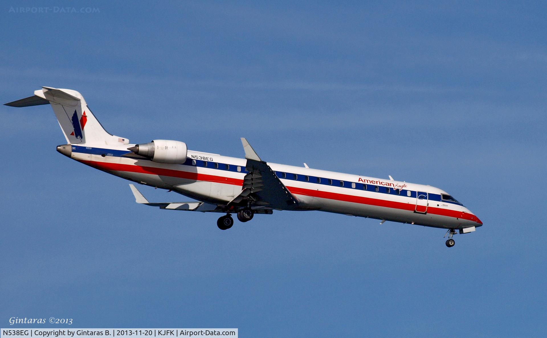 N538EG, Bombardier CRJ-702 (CL-600-2C10) Regional Jet C/N 10317, Going To A Landing on 4L, JFK