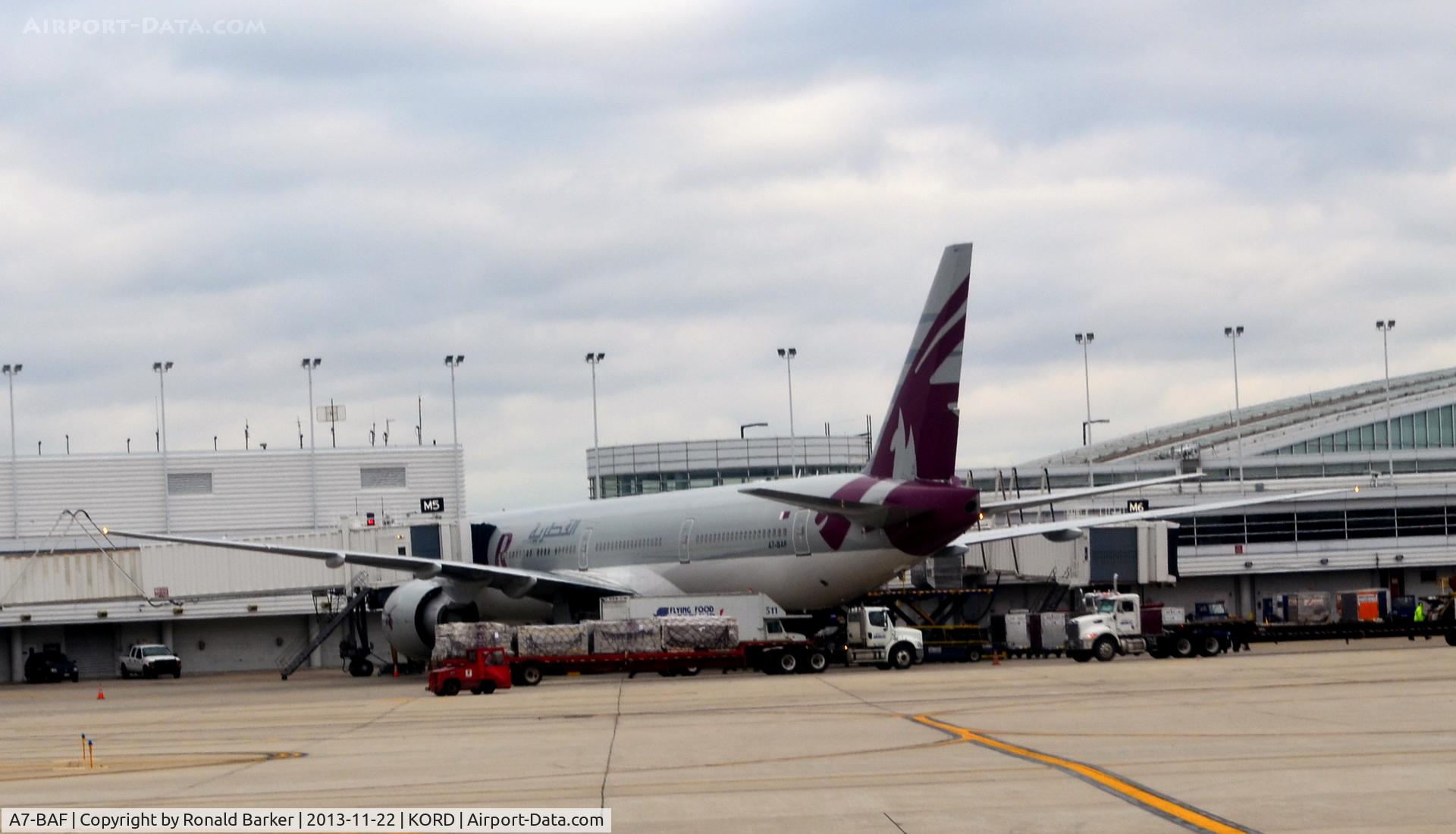 A7-BAF, 2009 Boeing 777-3DZ/ER C/N 37661, Gate M5 ORD