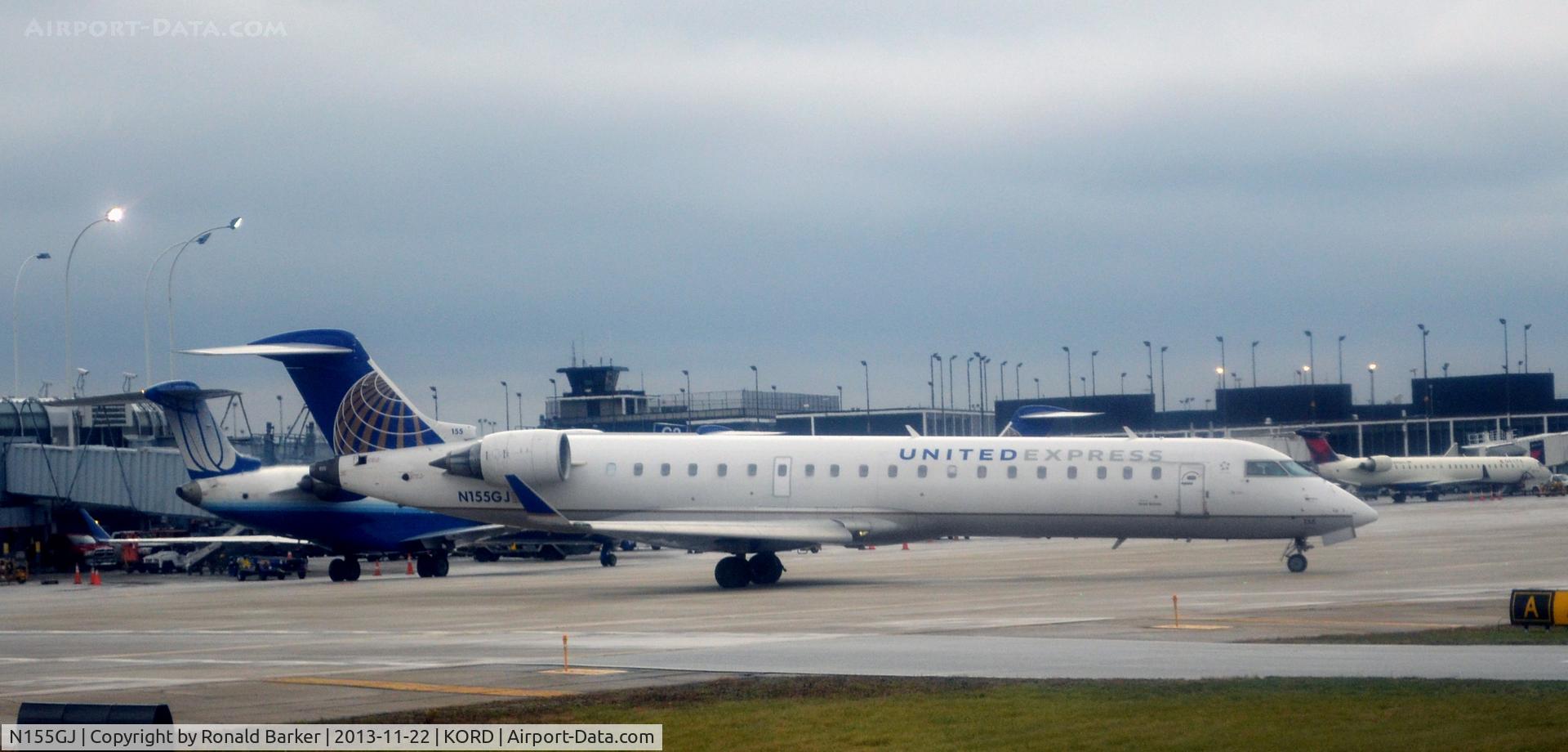N155GJ, 2005 Bombardier CRJ-702 (CL-600-2C10) Regional Jet C/N 10225, Taxi ORD
