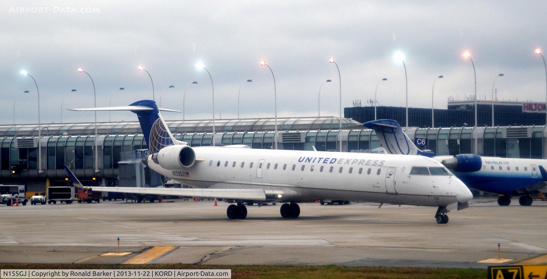 N155GJ, 2005 Bombardier CRJ-702 (CL-600-2C10) Regional Jet C/N 10225, Taxi ORD