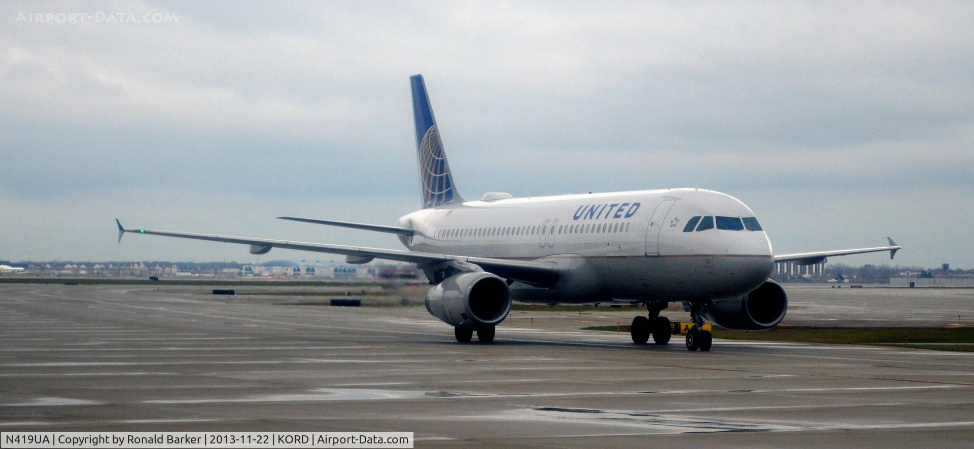 N419UA, 1994 Airbus A320-232 C/N 487, Taxi ORD