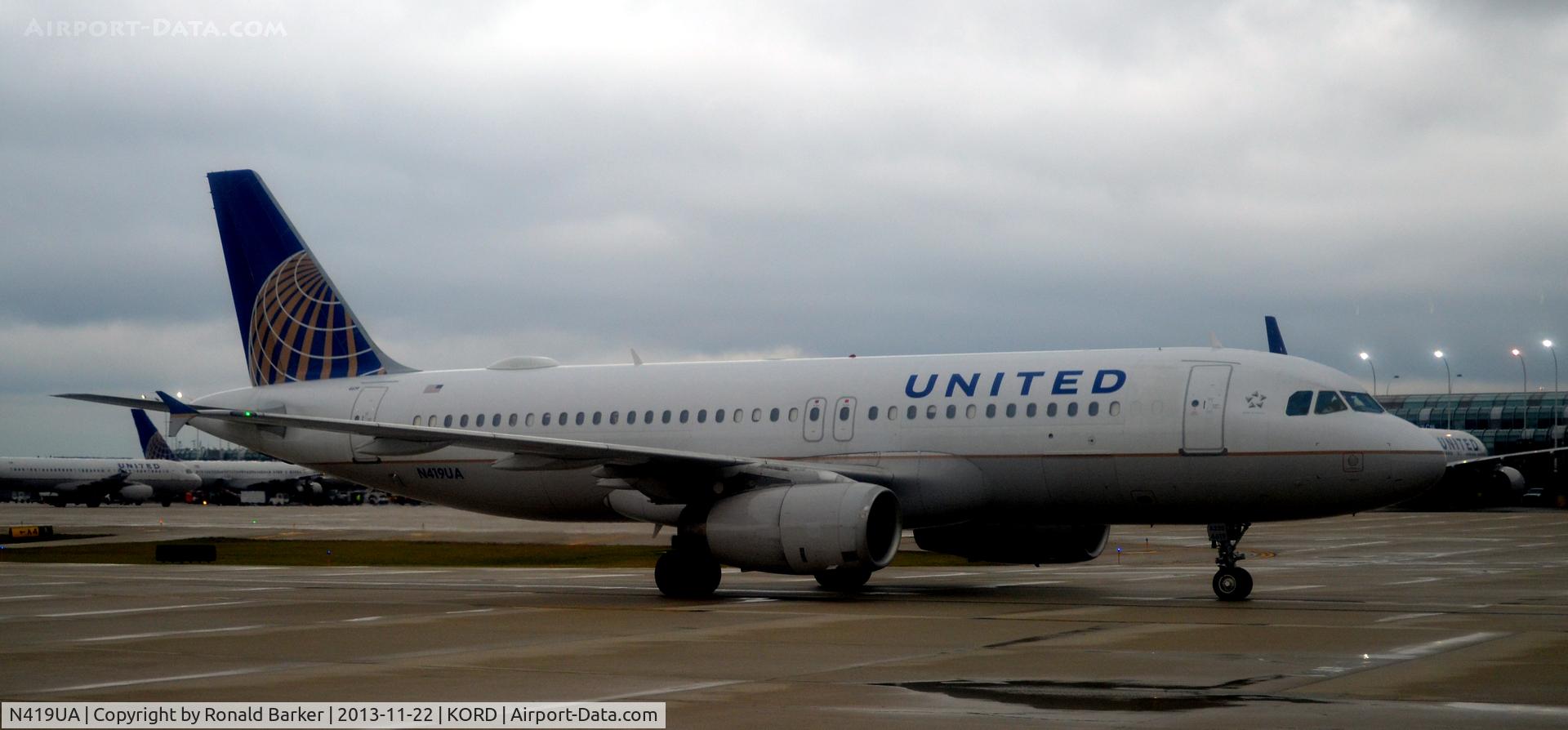N419UA, 1994 Airbus A320-232 C/N 487, Taxi ORD