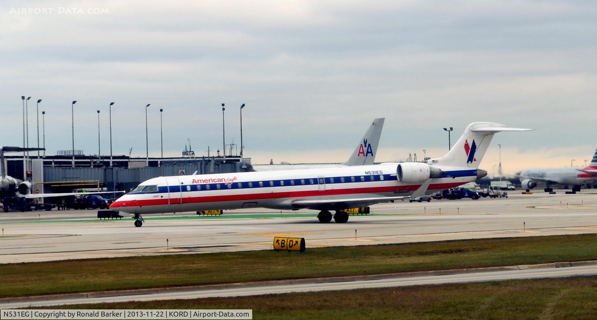 N531EG, Bombardier CRJ-702 (CL-600-2C10) Regional Jet C/N 10309, Taxi ORD