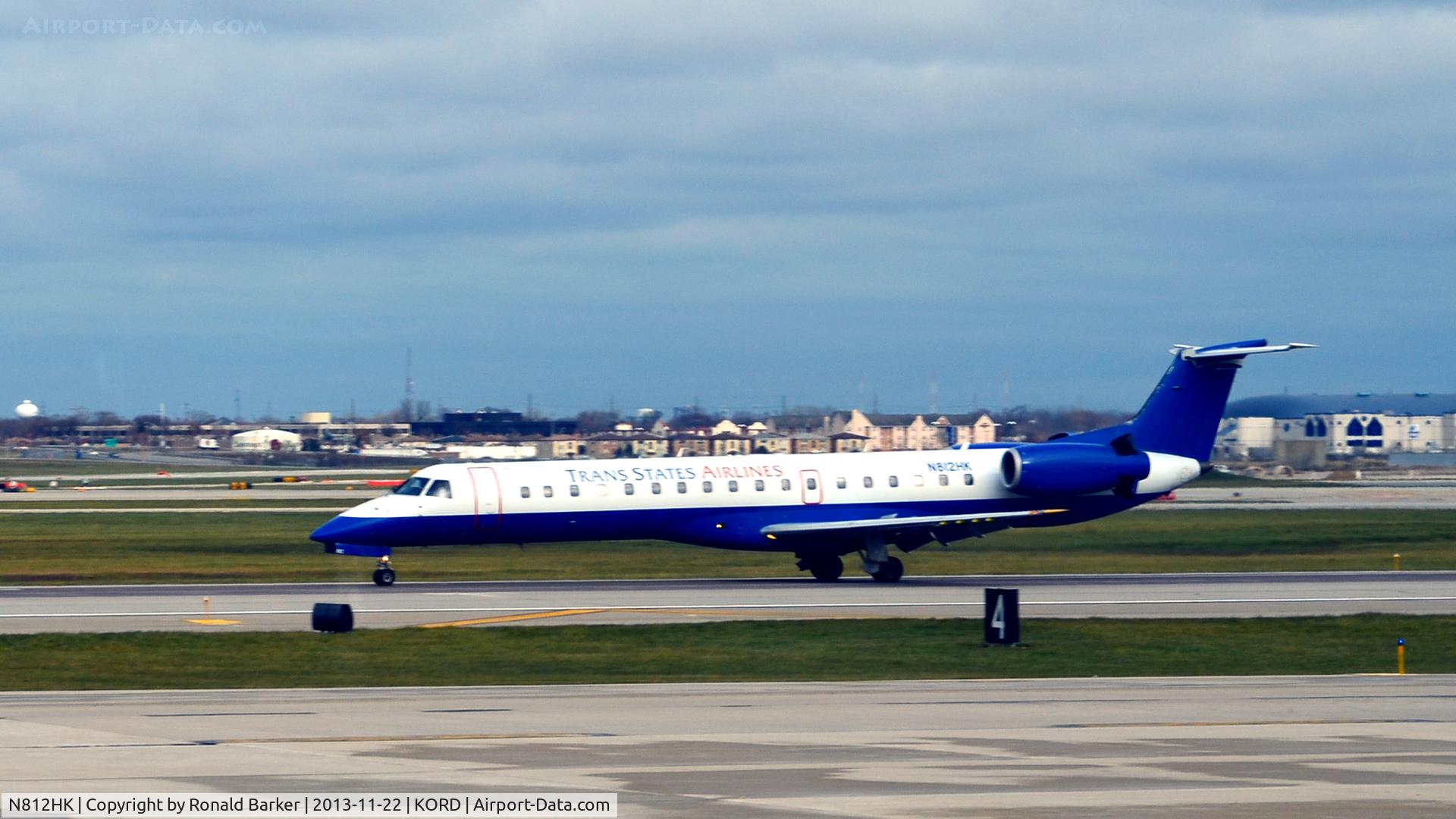N812HK, 2001 Embraer ERJ-145LR (EMB-145LR) C/N 145373, Landing ORD