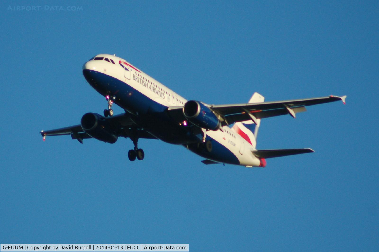 G-EUUM, 2002 Airbus A320-232 C/N 1907, British Airways Airbus A320-232 on approach to Manchester Airport.