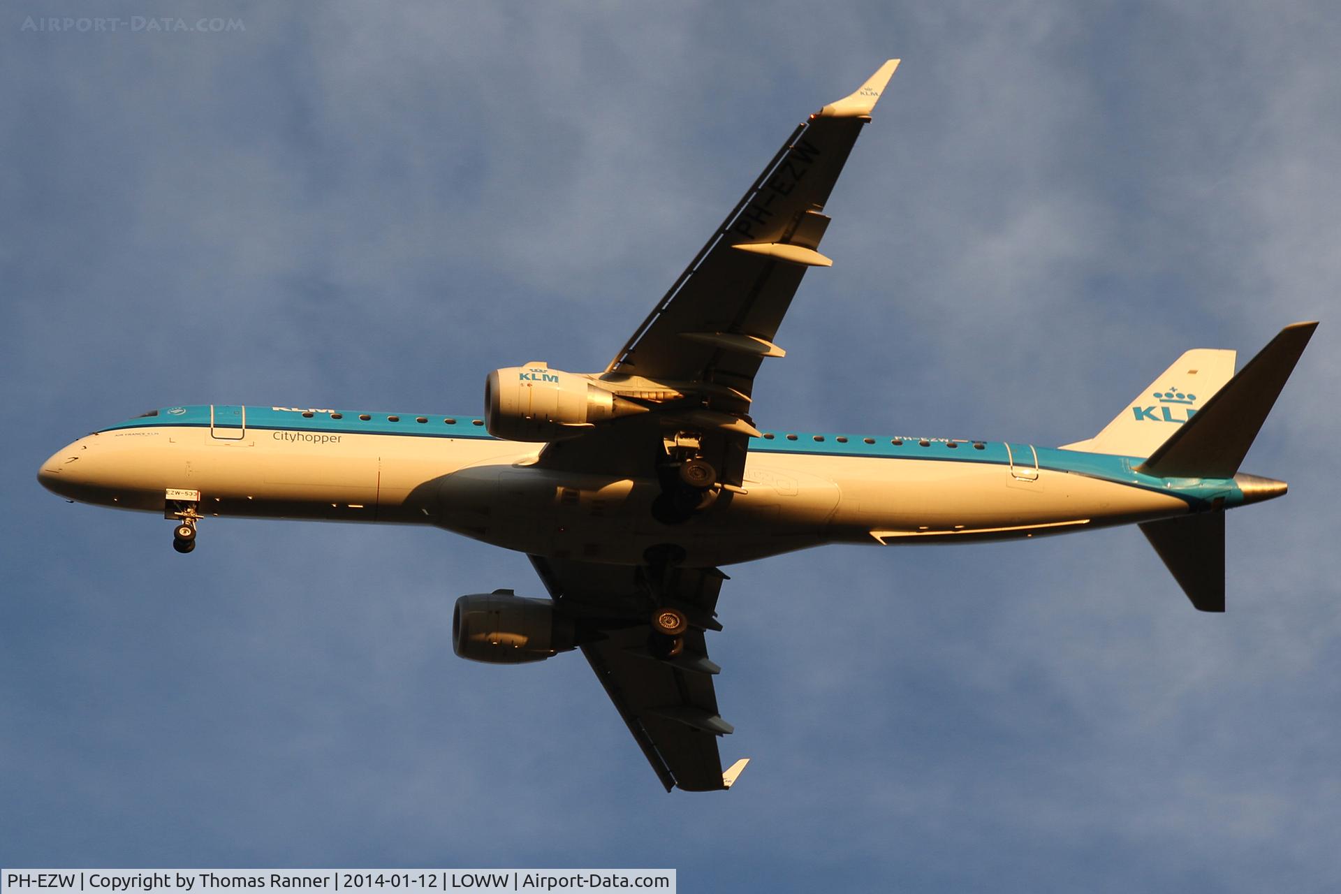 PH-EZW, 2012 Embraer 190LR (ERJ-190-100LR) C/N 19000533, KLM Emb190