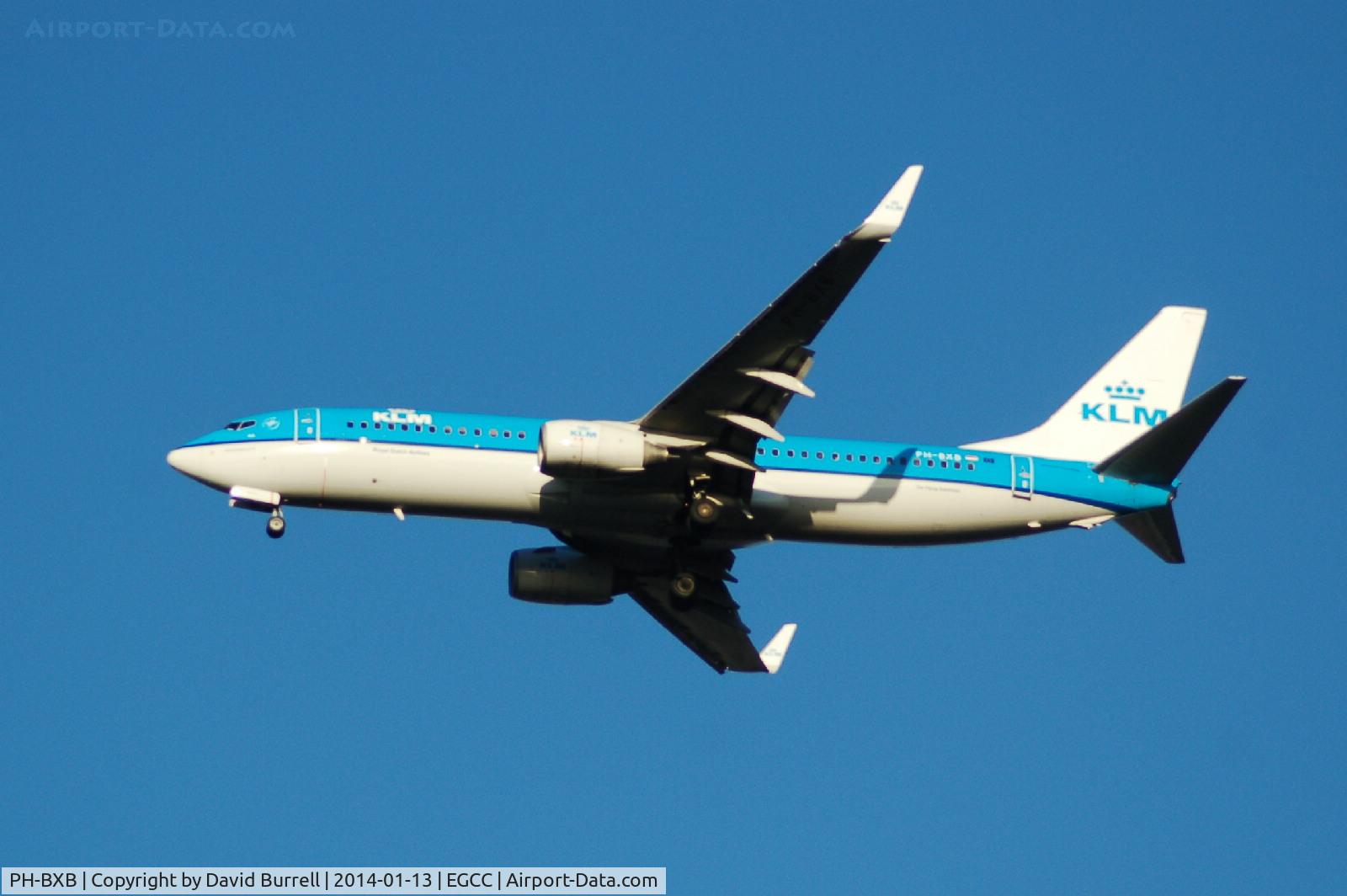 PH-BXB, 1999 Boeing 737-8K2 C/N 29132, KLM Boeing 737-8K2 on approach to Manchester Airport.