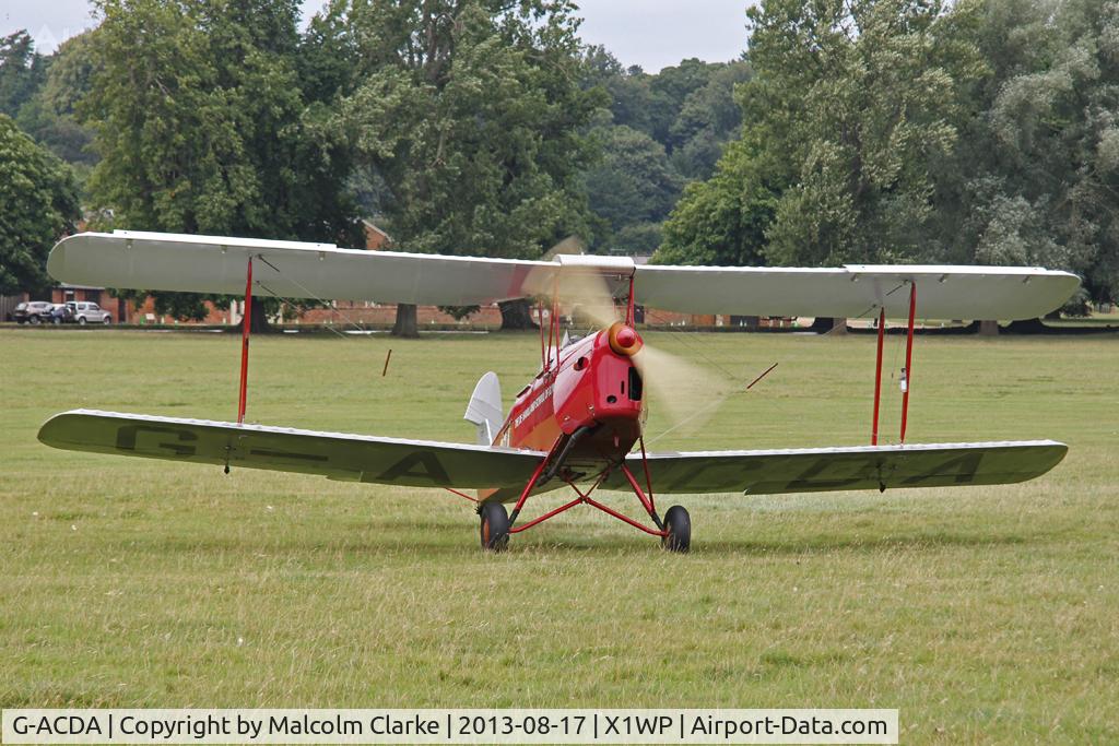 G-ACDA, 1934 De Havilland DH-82A Tiger Moth II C/N 3175, De Havilland DH-82A Tiger Moth II at The De Havilland Moth Club's 28th International Moth Rally at Woburn Abbey. August 2013.