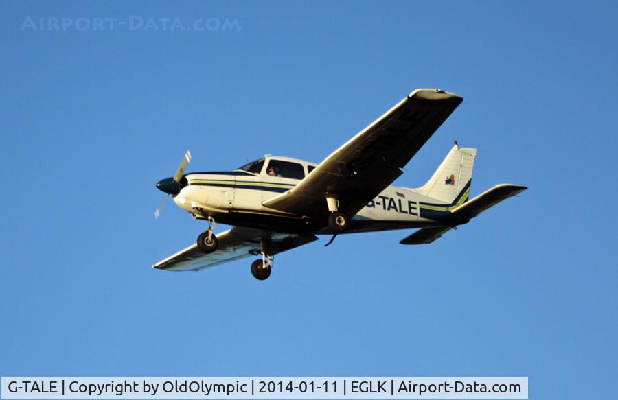 G-TALE, 1981 Piper PA-28-181 Cherokee Archer II C/N 28-8290048, Short finals RW25- 11JAN14