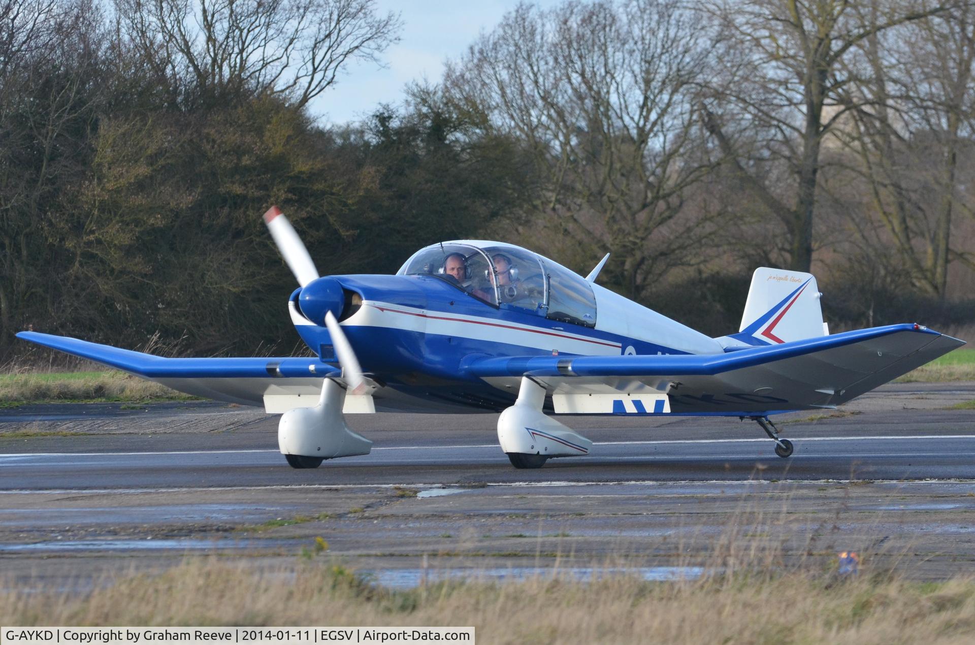 G-AYKD, 1962 Jodel DR-1050 Ambassadeur C/N 351, Just landed.