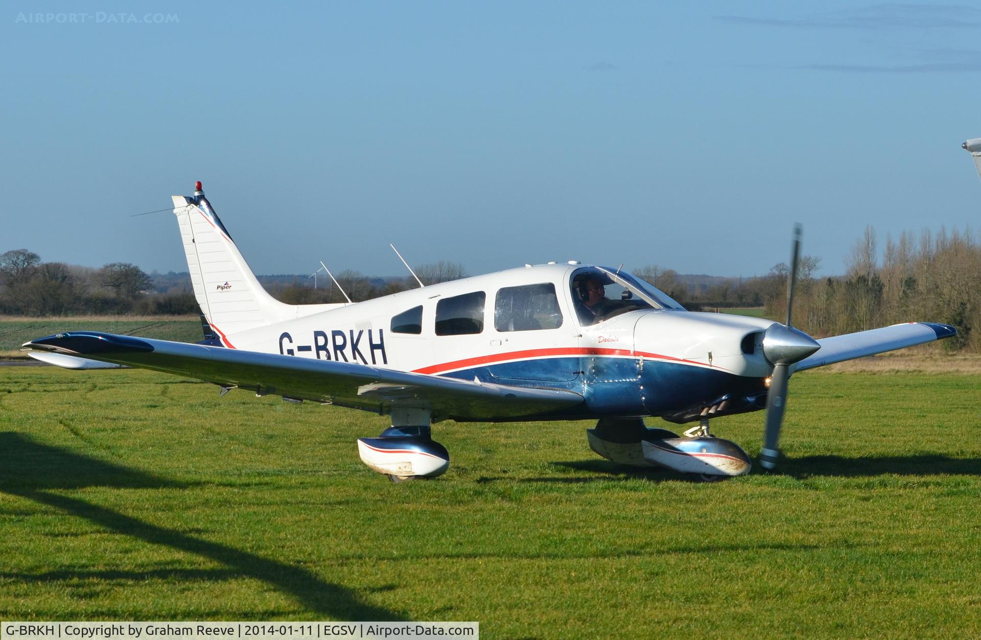 G-BRKH, 1979 Piper PA-28-236 Dakota C/N 28-7911003, Just landed.