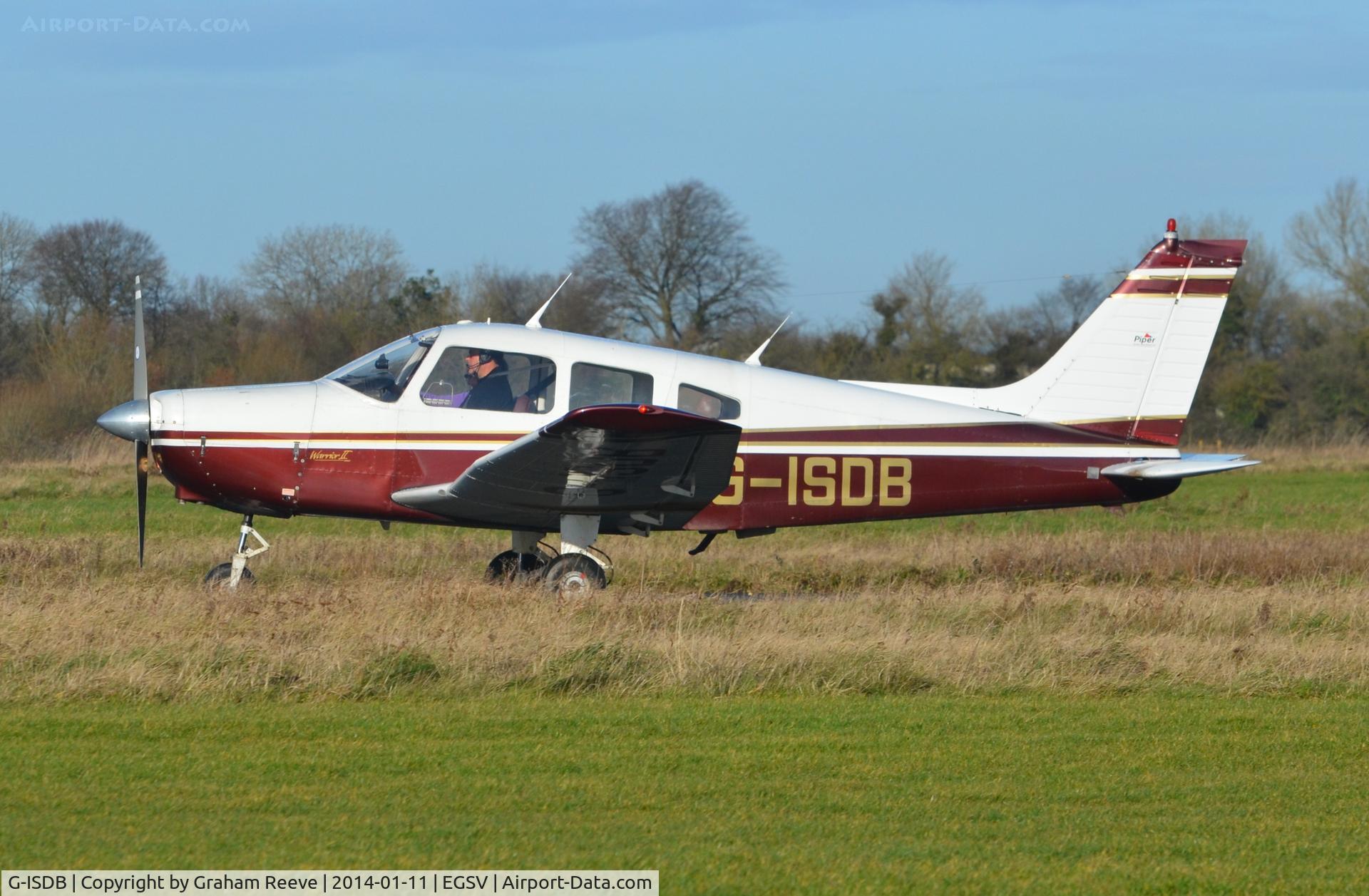 G-ISDB, 1977 Piper PA-28-161 Warrior II C/N 28-7716074, Just landed.