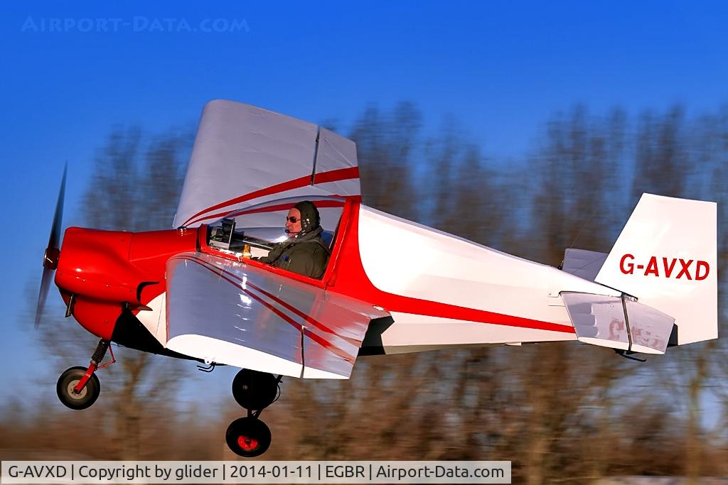 G-AVXD, 1967 Slingsby T.66 Nipper 3 C/N S109, Nice touch on departure