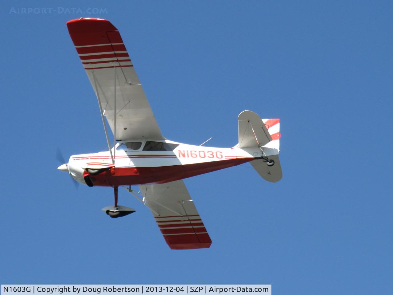 N1603G, 1968 Champion 7ECA Citabria C/N 609, 1968 Champion 7ECA CITABRIA, Lycoming O-235 115 Hp, takeoff climb Rwy 04