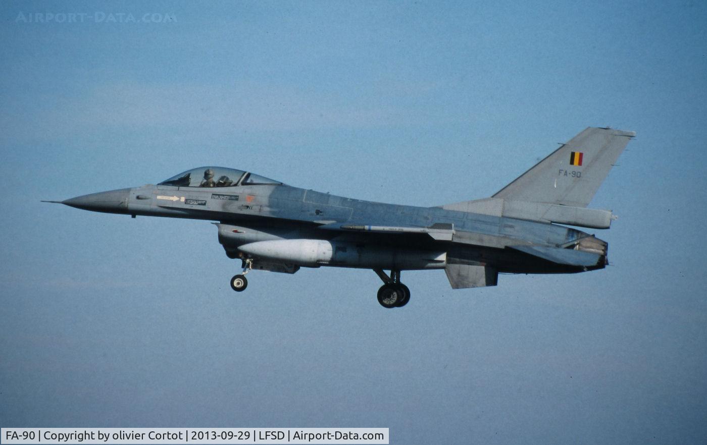 FA-90, 1980 SABCA F-16AM Fighting Falcon C/N 6H-90, Dijon AB, late 90's