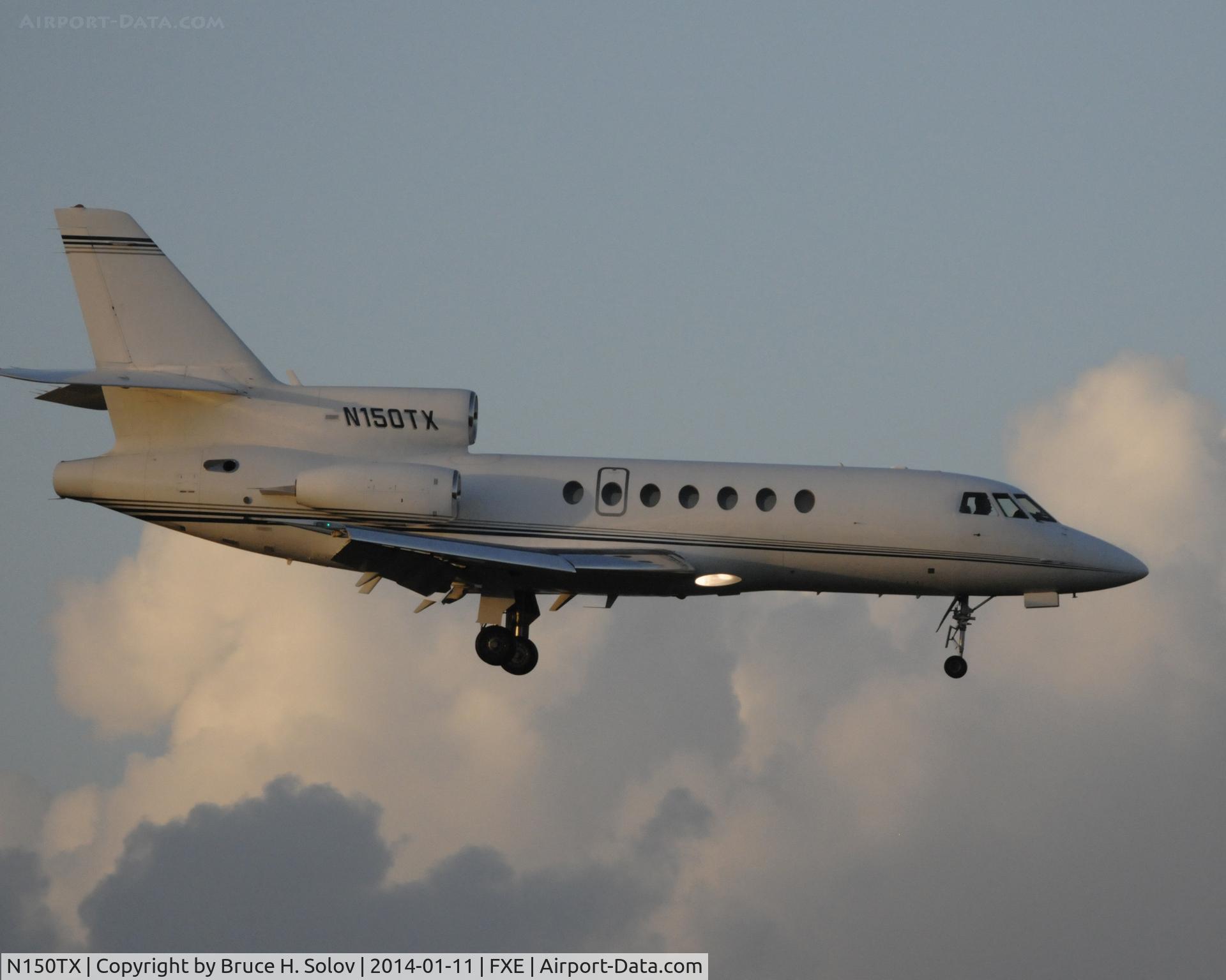 N150TX, 1980 Dassault Falcon 50 C/N 13, On approach to FXE