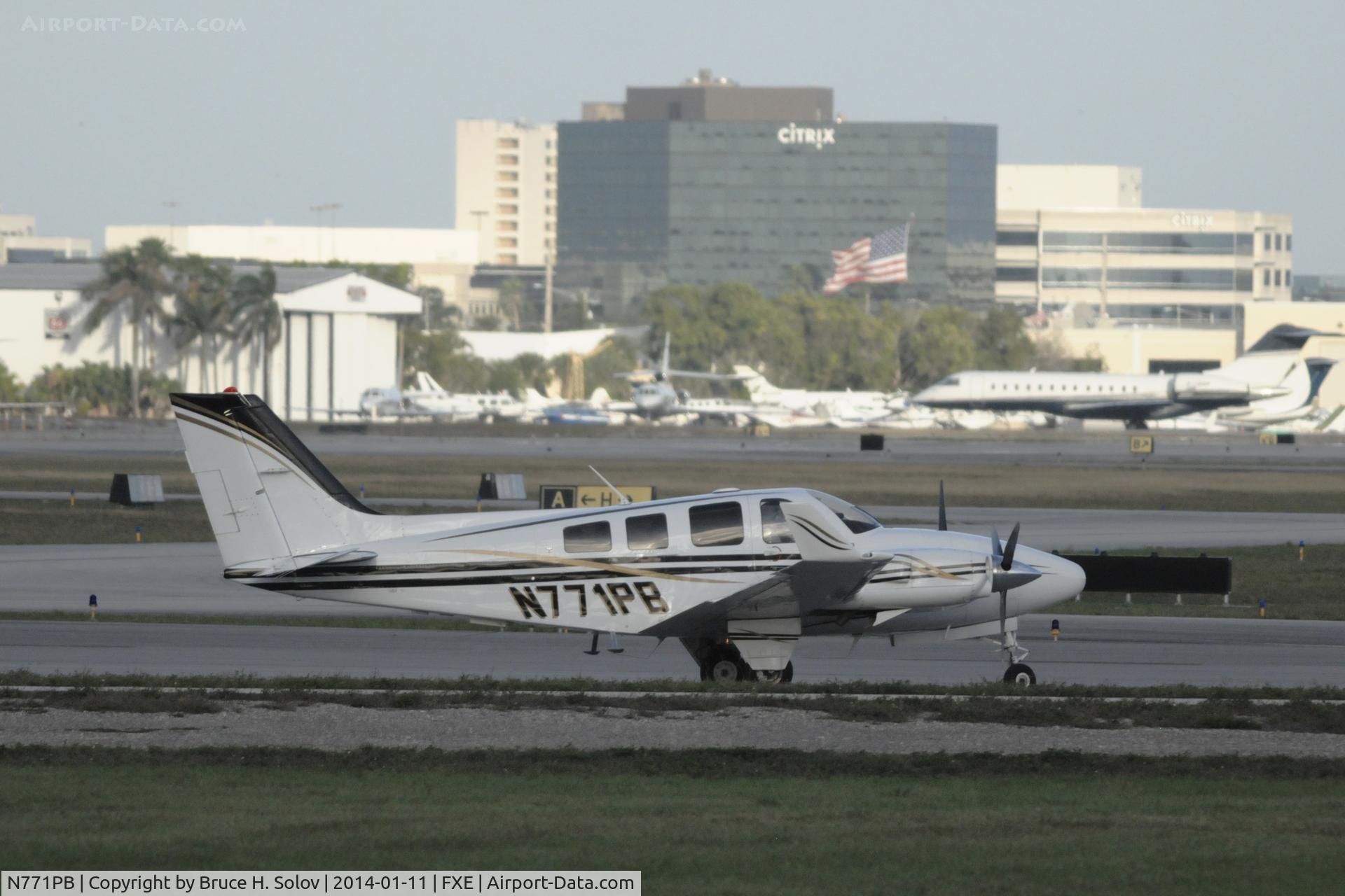 N771PB, 1984 Beech 58P Baron C/N TJ-476, Completing run-up at FXE