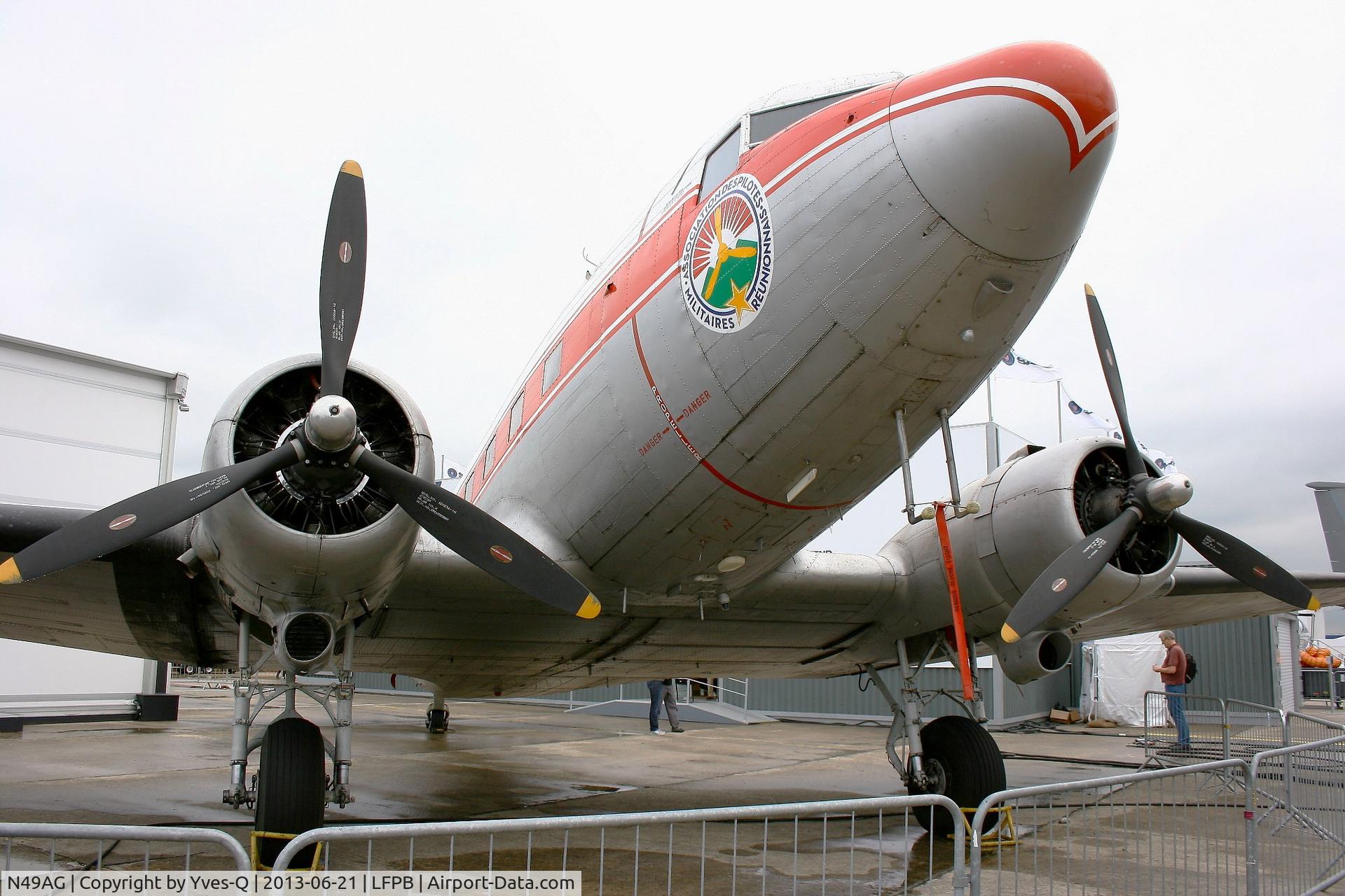 N49AG, 1943 Douglas DC-3A C/N 11737, Douglas DC3A, Static display, Paris-Le Bourget (LFPB-LBG) Air Show 2013