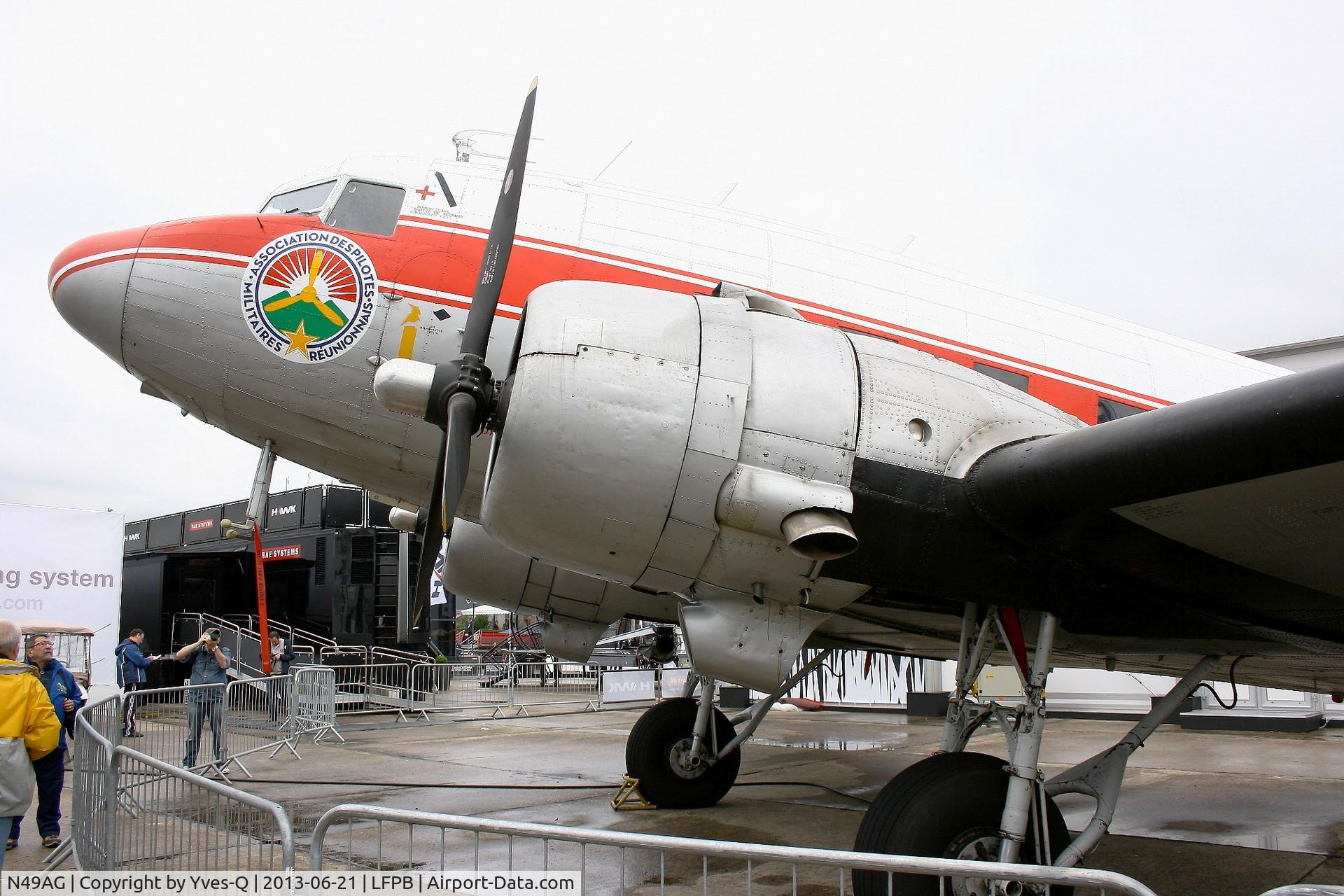 N49AG, 1943 Douglas DC-3A C/N 11737, Douglas DC3A, Static display, Paris-Le Bourget (LFPB-LBG) Air Show 2013