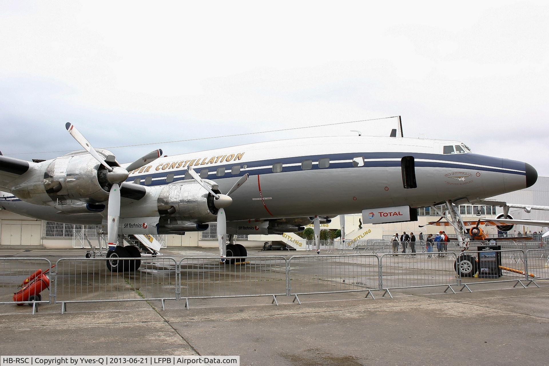 HB-RSC, 1955 Lockheed C-121C Super Constellation (L-1049F) C/N 1049F-4175, Lockheed 1049F-55 Super Constellation, Static display, Paris-Le Bourget (LFPB-LBG) Air Show 2013