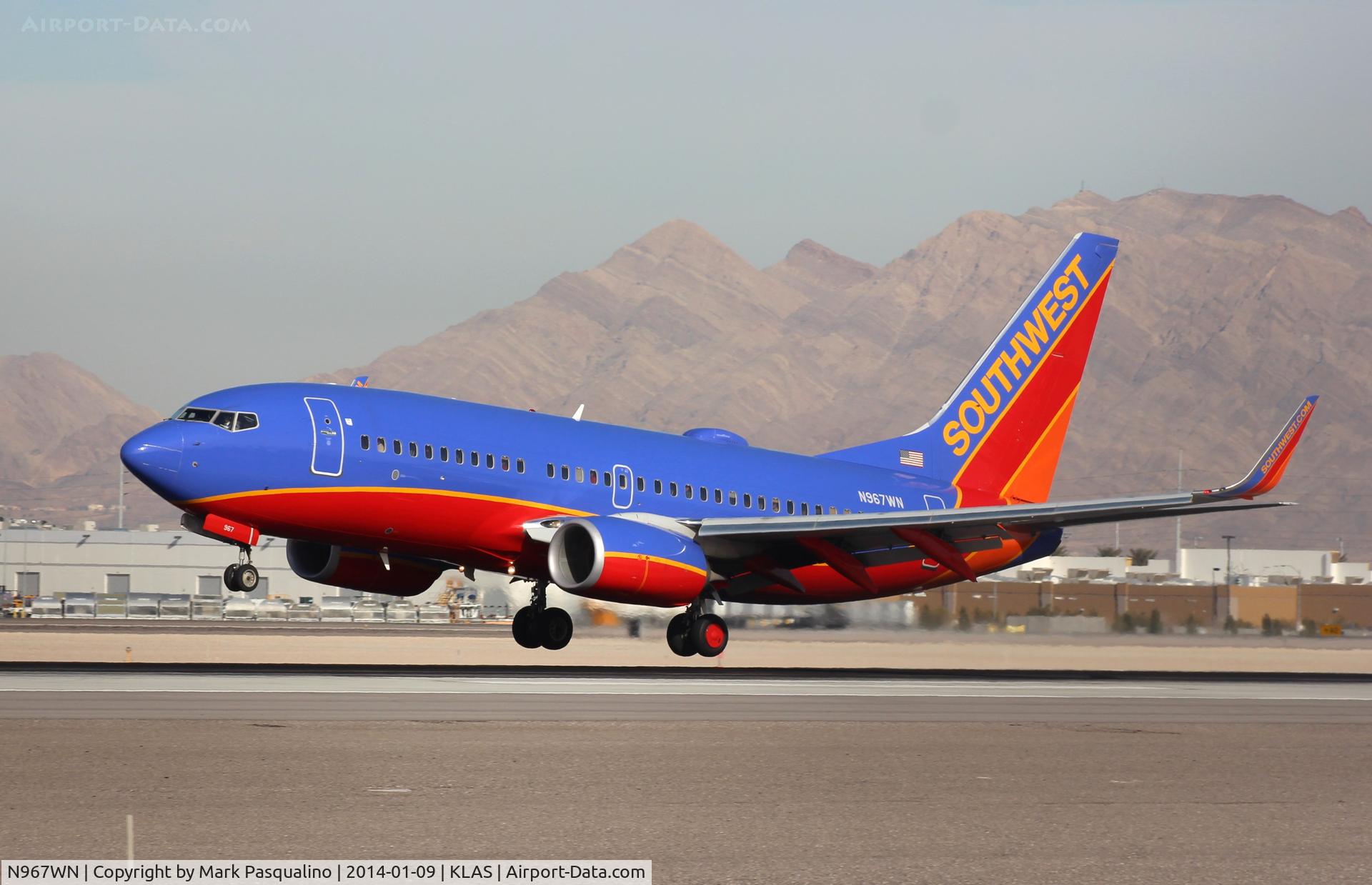 N967WN, 2011 Boeing 737-7H4 C/N 36967, Boeing 737-700