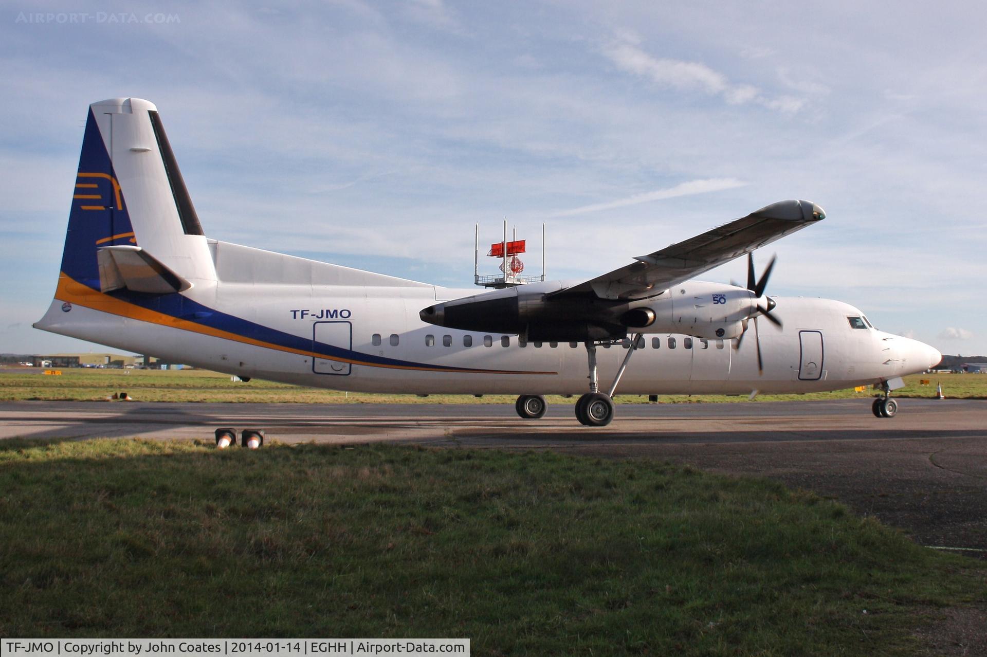 TF-JMO, 1990 Fokker 50 C/N 20205, Taxiing to depart