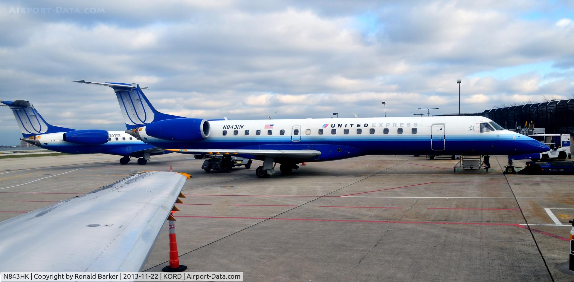 N843HK, 2004 Embraer EMB-145LR C/N 14500822, Gate B22A  ORD