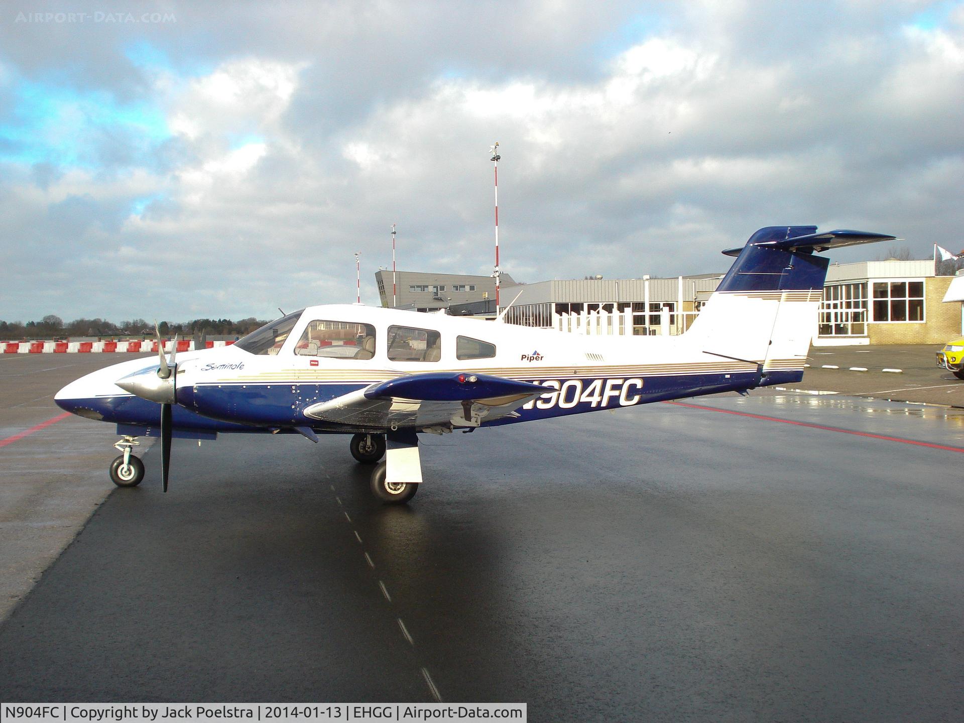 N904FC, 1981 Piper PA-44-180T Turbo Seminole C/N 44-8107045, N904FC at ramp of Groningen airport