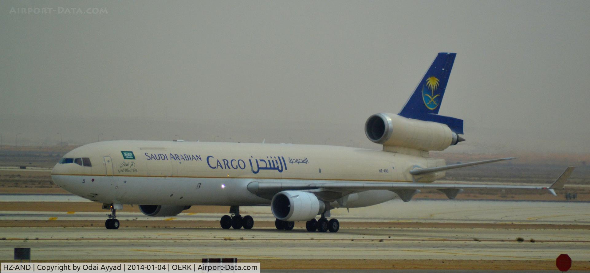 HZ-AND, 1997 McDonnell Douglas MD-11F C/N 48777, Just after Landing at Riyadh Airport