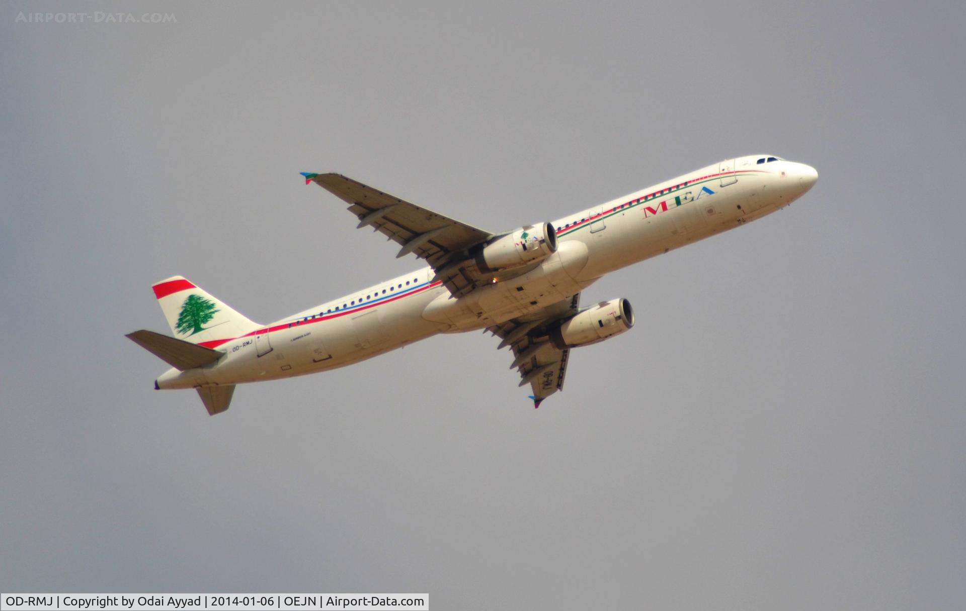 OD-RMJ, 2003 Airbus A321-231 C/N 2055, MEA after Takeoff from Jeddah to OLBA