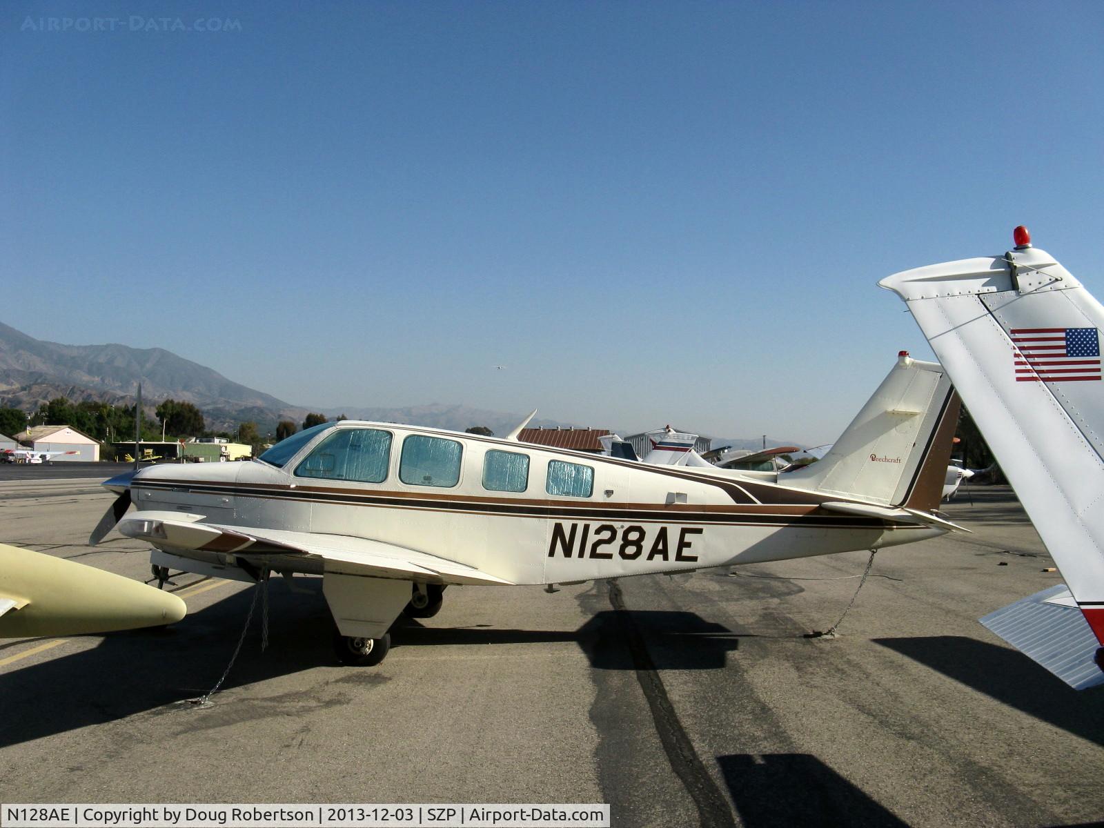 N128AE, 1981 Beech A36 Bonanza 36 C/N E-1830, 1981 Beech A36 BONANZA, Continental IO-520 285 Hp