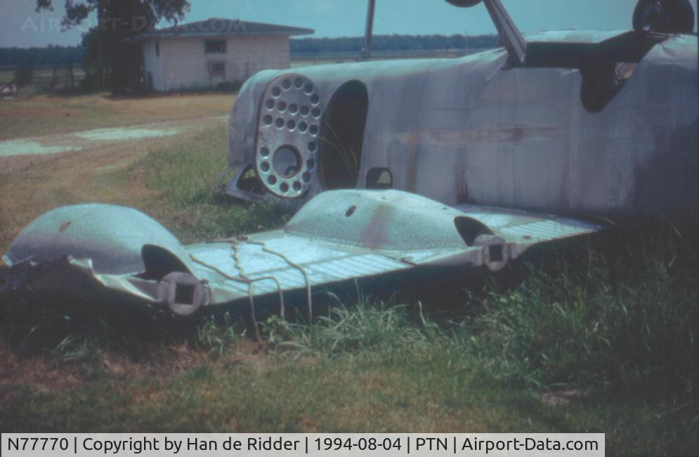 N77770, 1948 Monsted-Vincent MV-1 Starflight C/N Prototype, Wreck of the only four-engined aircraft ever built in Louisiana: the Monsted-Vincent MV-1 Starflight. The aircraft was blown over by hurricane Andrew in August 1992. The museum was closed afterwards as it too was devastated.