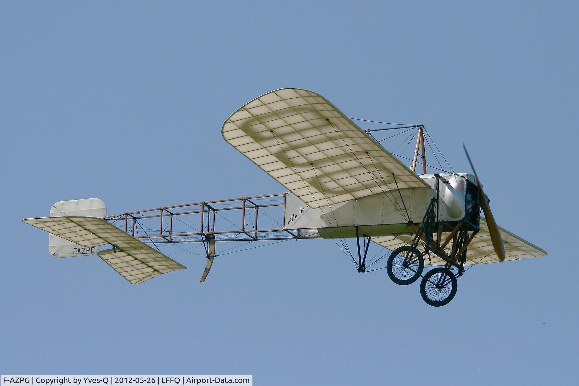 F-AZPG, Bleriot XI-2 Replica C/N SA-29, Blériot XI-2 at La Ferte-Alais Airfield (LFFQ) air show 2012