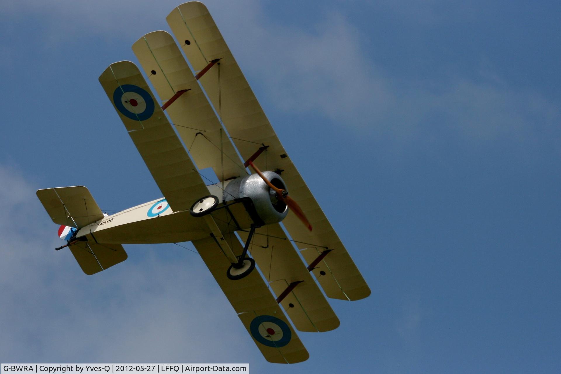 G-BWRA, 1988 Sopwith Triplane Replica C/N PFA 021-10035, Sopwith Triplane Replica, La Ferté-Alais Airfield (LFFQ) Air Show (Le Temps Des Hélices) in may 2012