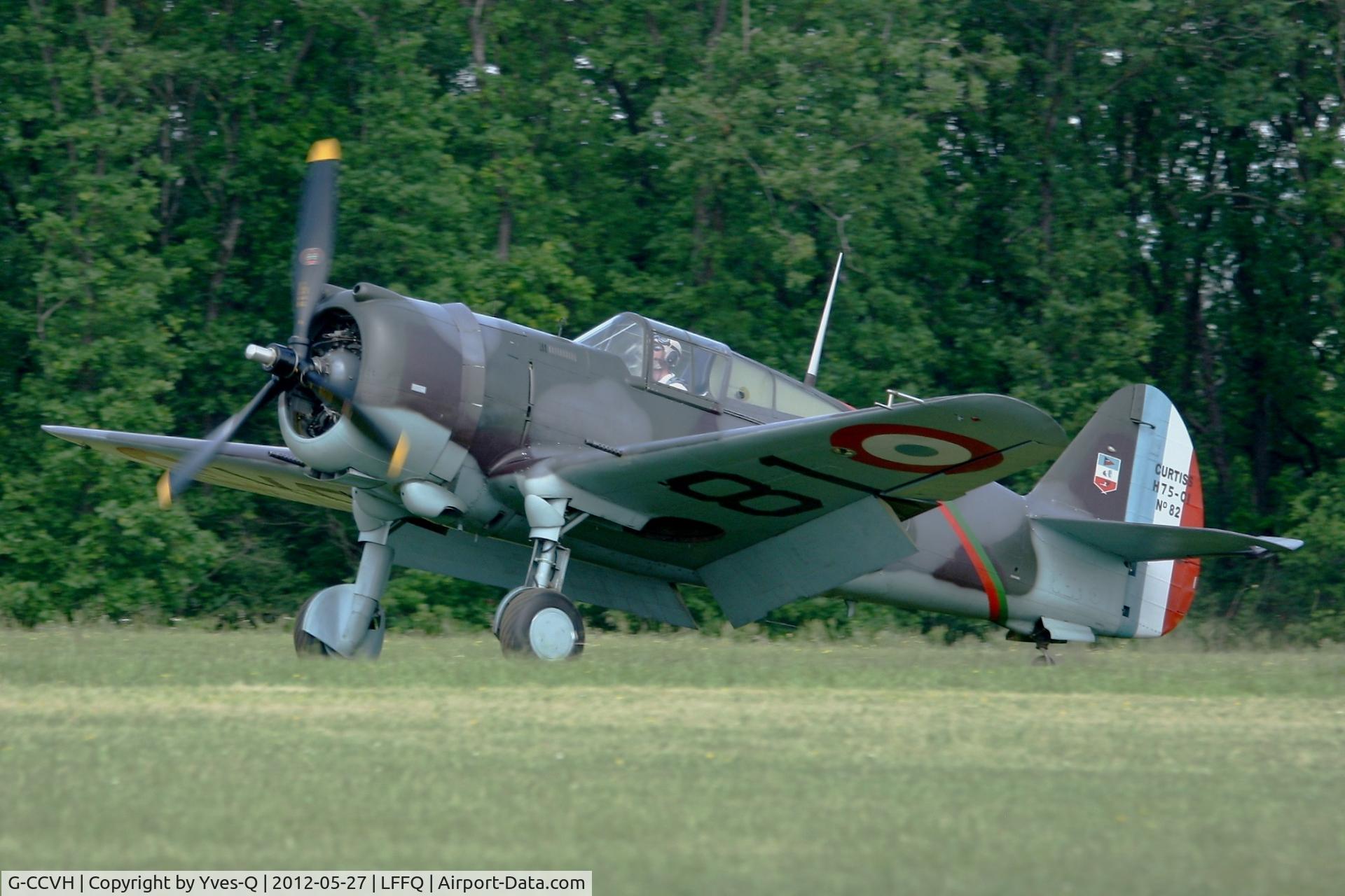 G-CCVH, 1939 Curtiss H-75A-1 C/N 12881, Curtiss H-75A-1 , La Ferté-Alais Airfield (LFFQ) air show 2012