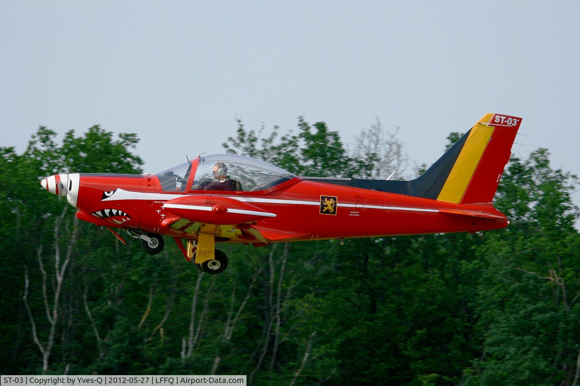 ST-03, SIAI-Marchetti SF-260MB C/N 10-03, SIAI-Marchetti SF-260MB, Belgian Air Force Aerobatic Team, La Ferté-Alais Airfield (LFFQ) Air Show