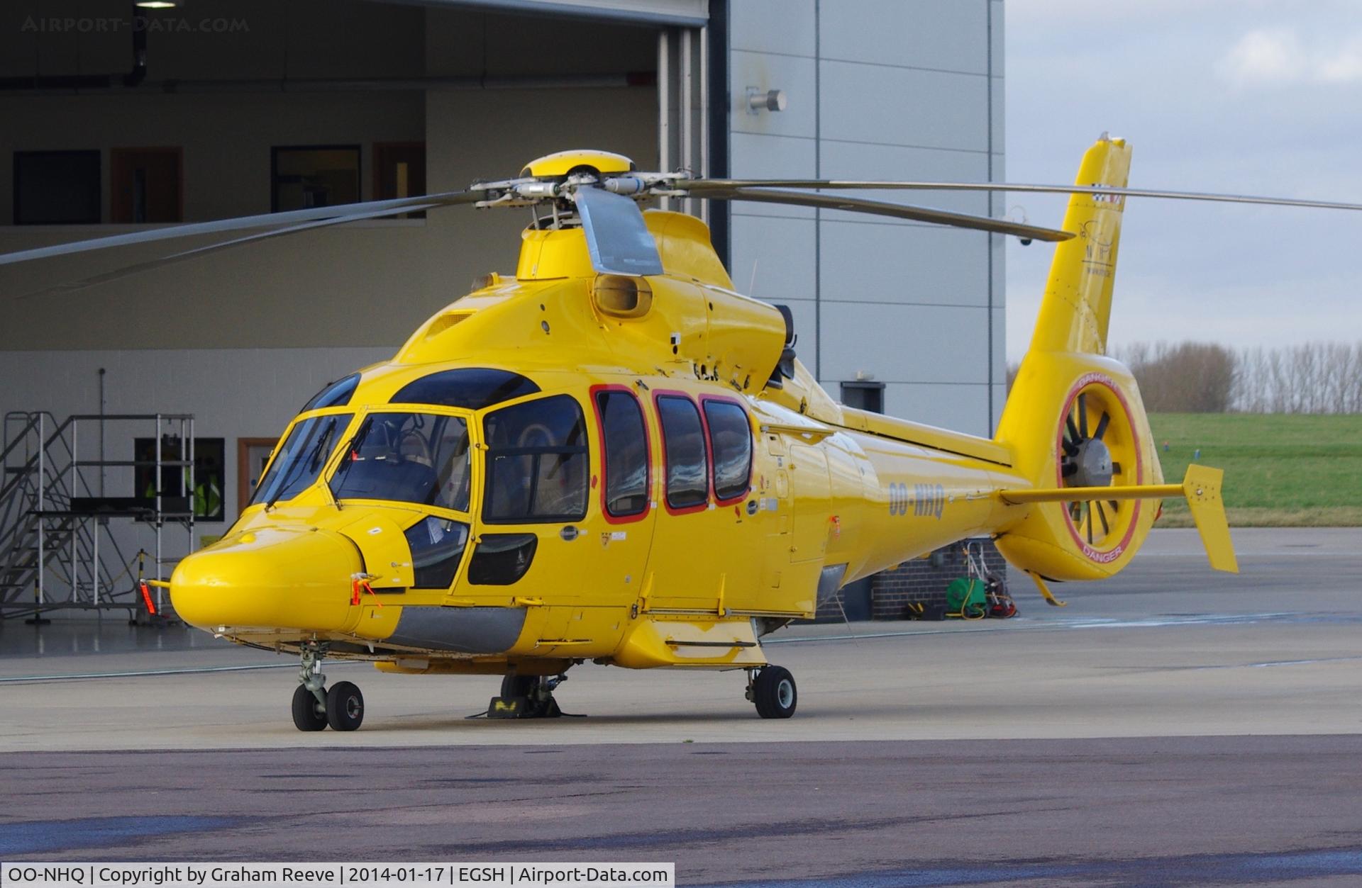 OO-NHQ, 2007 Eurocopter EC-155B-1 C/N 6778, Parked at Norwich.
