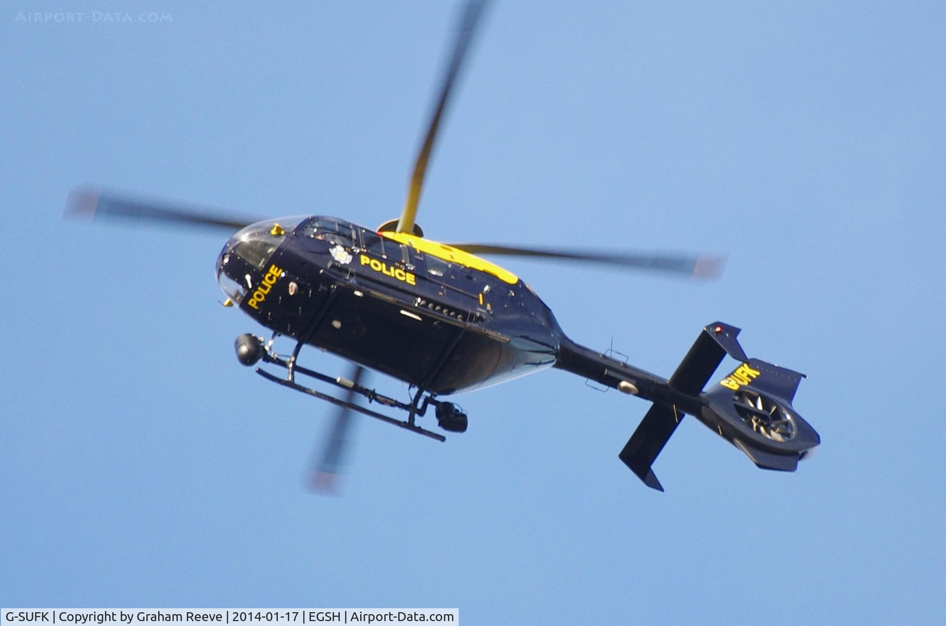 G-SUFK, 2008 Eurocopter EC-135P-2+ C/N 0730, Off airfield and over Drayton.