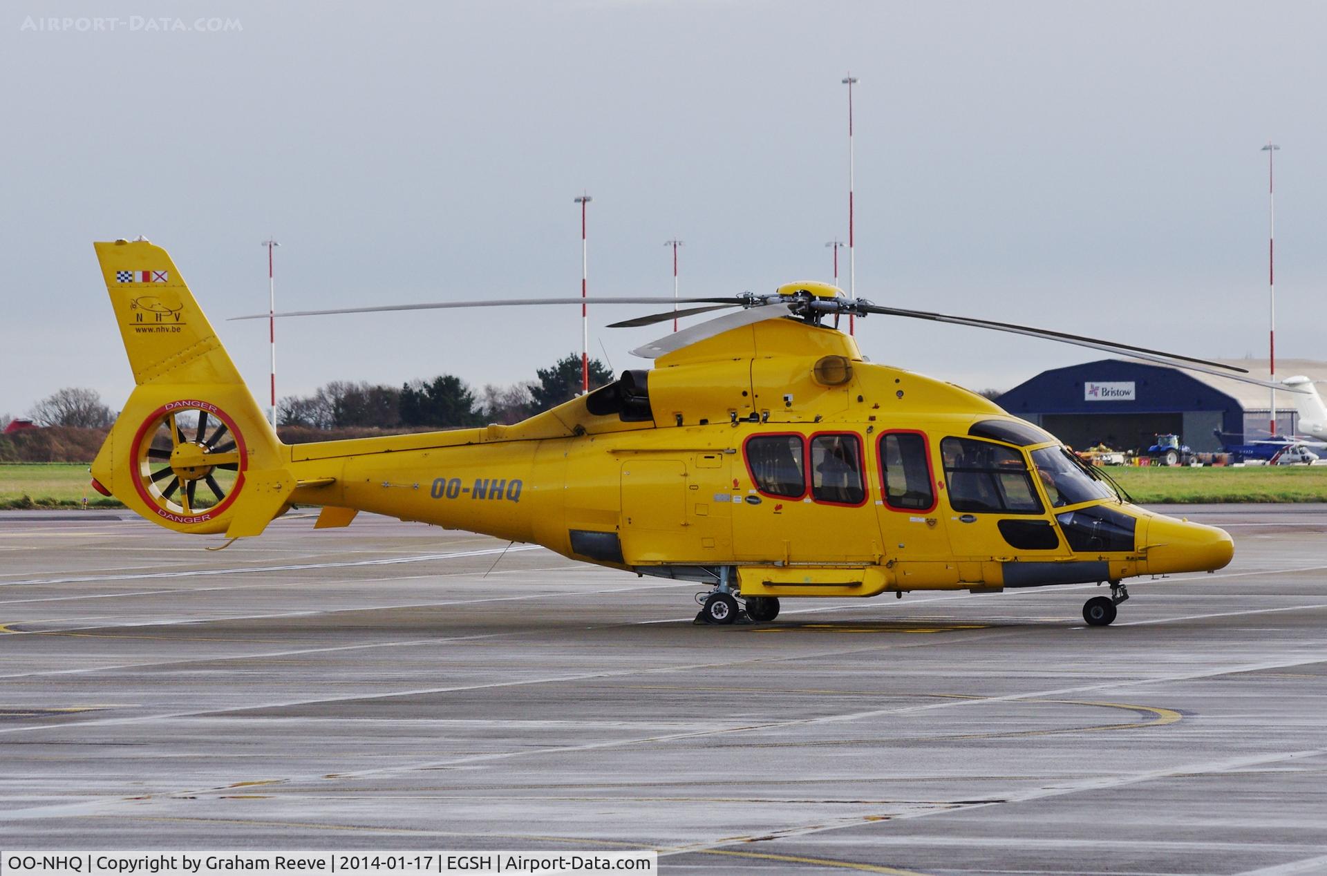 OO-NHQ, 2007 Eurocopter EC-155B-1 C/N 6778, Parked at Norwich.