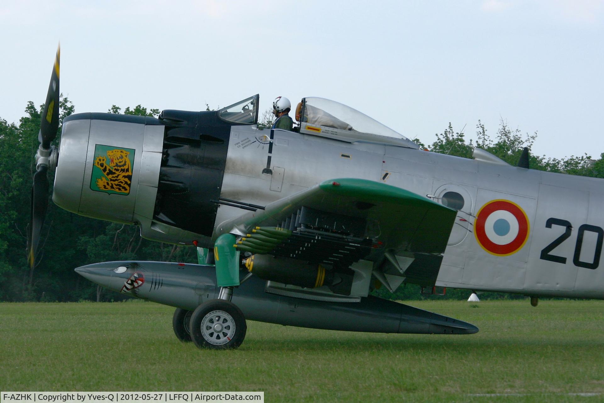 F-AZHK, Douglas AD-4N Skyraider C/N 7802, Douglas AD-4N Skyraider, La Ferté Alais Airfield (LFFQ) air show 2012